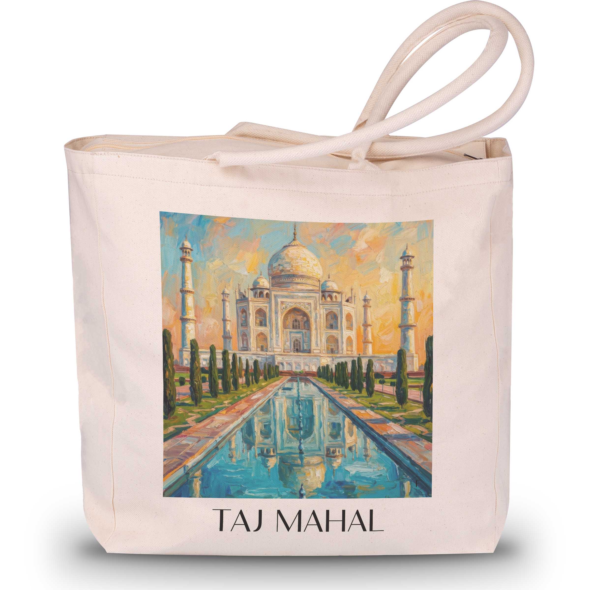 taj-mahal-indien-einkaufstasche-oil-painting-oelgemaelde