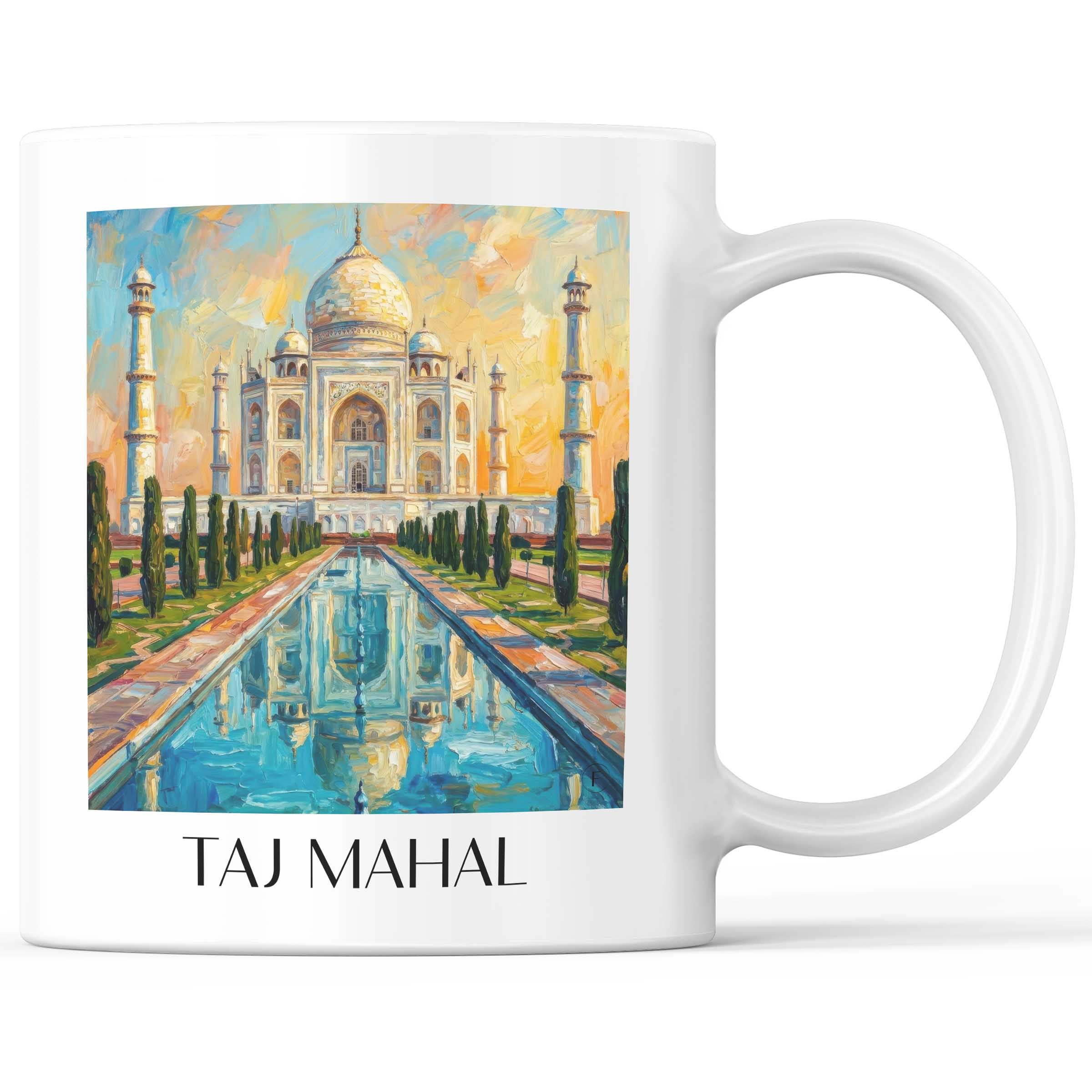 Taj Mahal - Indien Becher - Kaffeetasse im Ölgemälde Stil