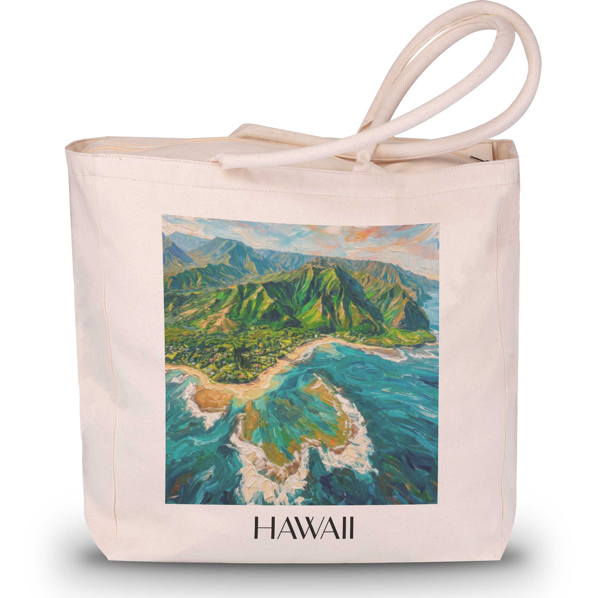 hawaii-vereinigte-staaten-einkaufstasche-oil-painting-oelgemaelde