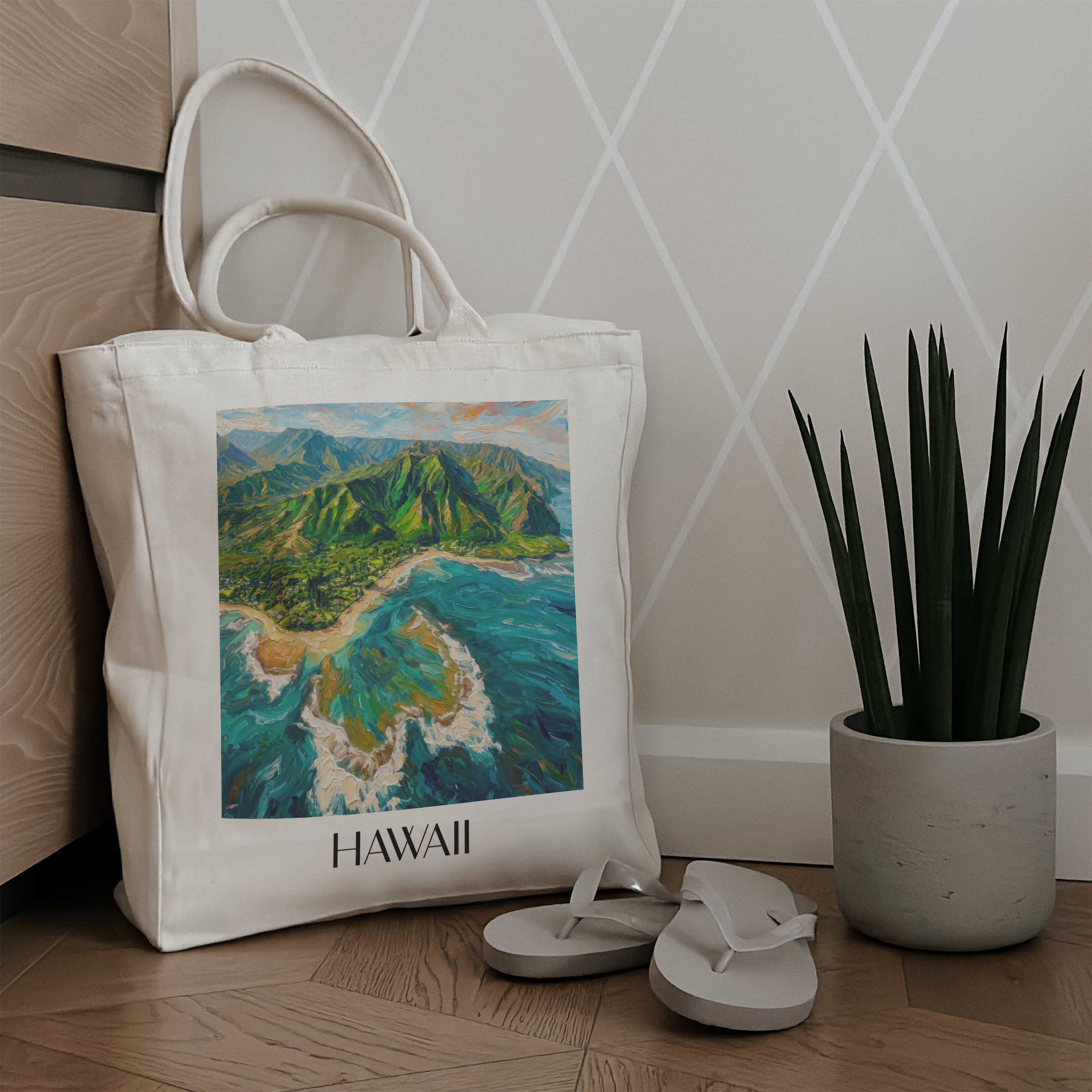 hawaii-vereinigte-staaten-einkaufstasche-oil-painting-oelgemaelde