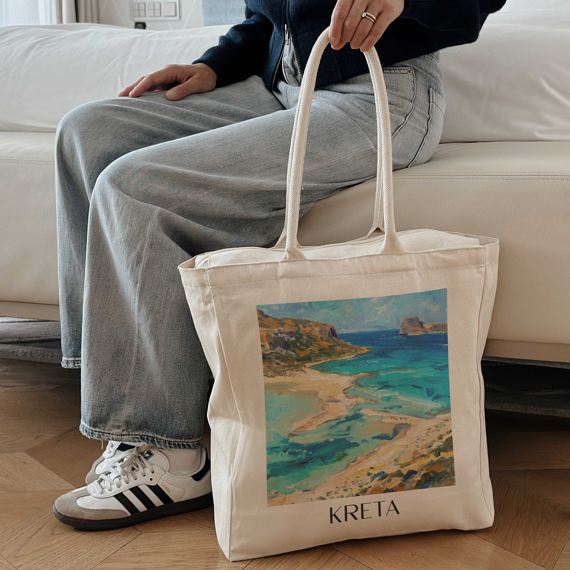 kreta-griechenland-einkaufstasche-oil-painting-oelgemaelde
