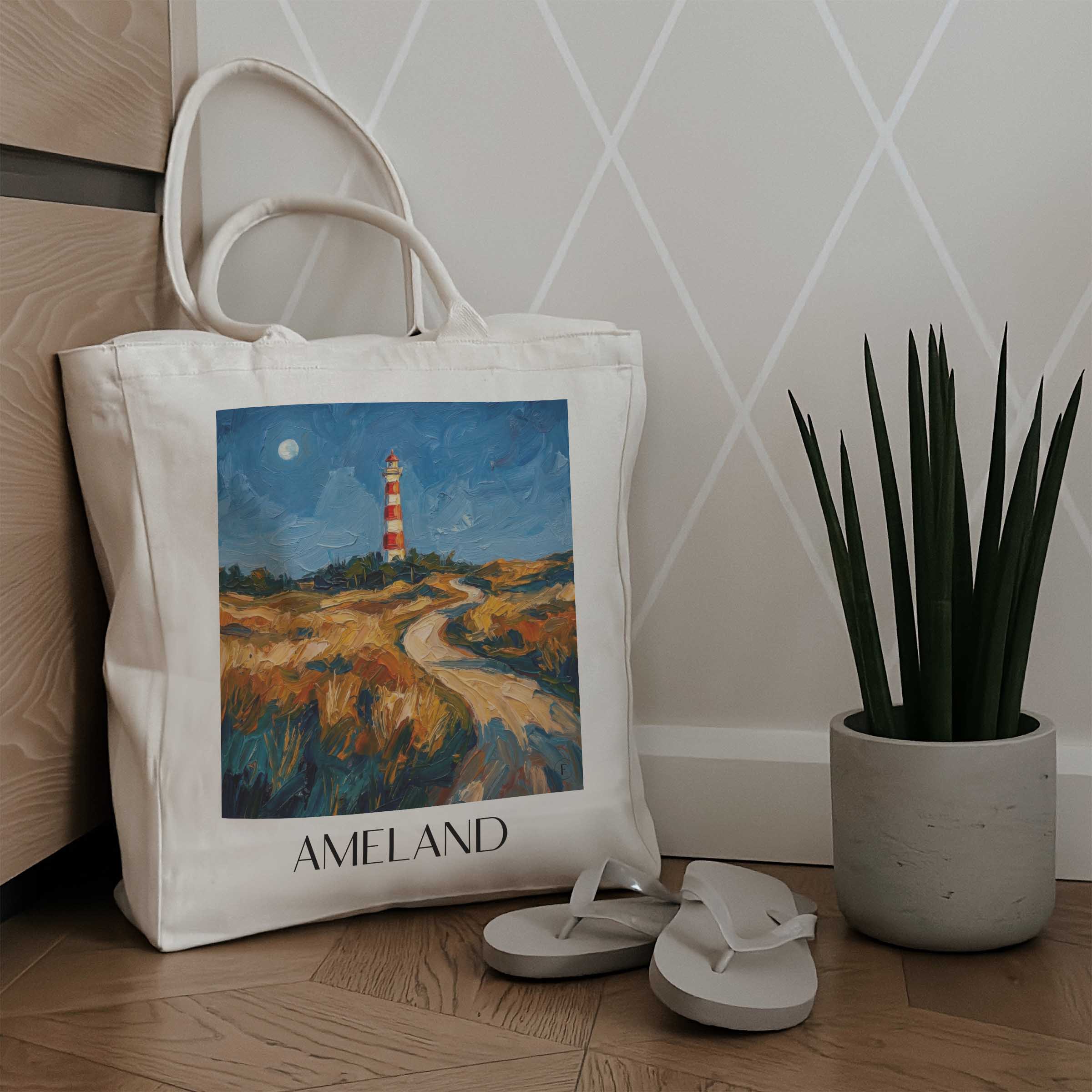 ameland-niederlande-einkaufstasche-oil-painting-oelgemaelde