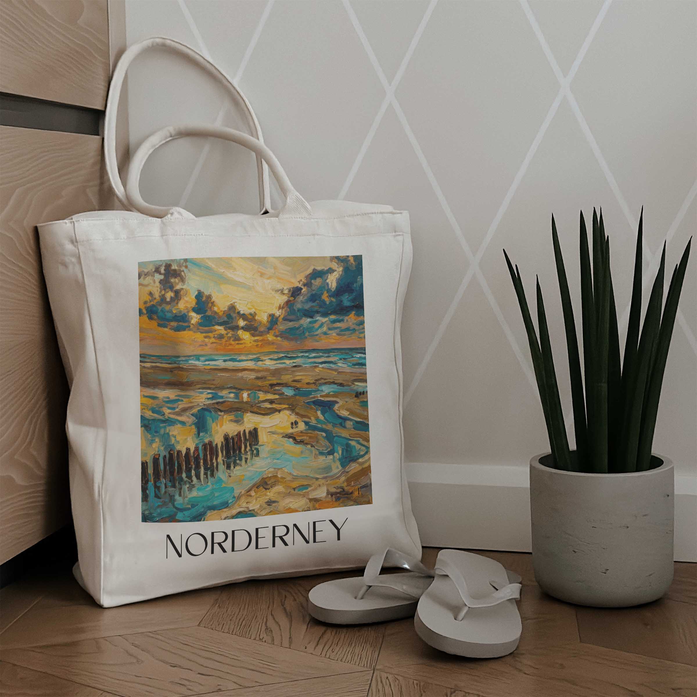 norderney-deutschland-einkaufstasche-oil-painting-oelgemaelde
