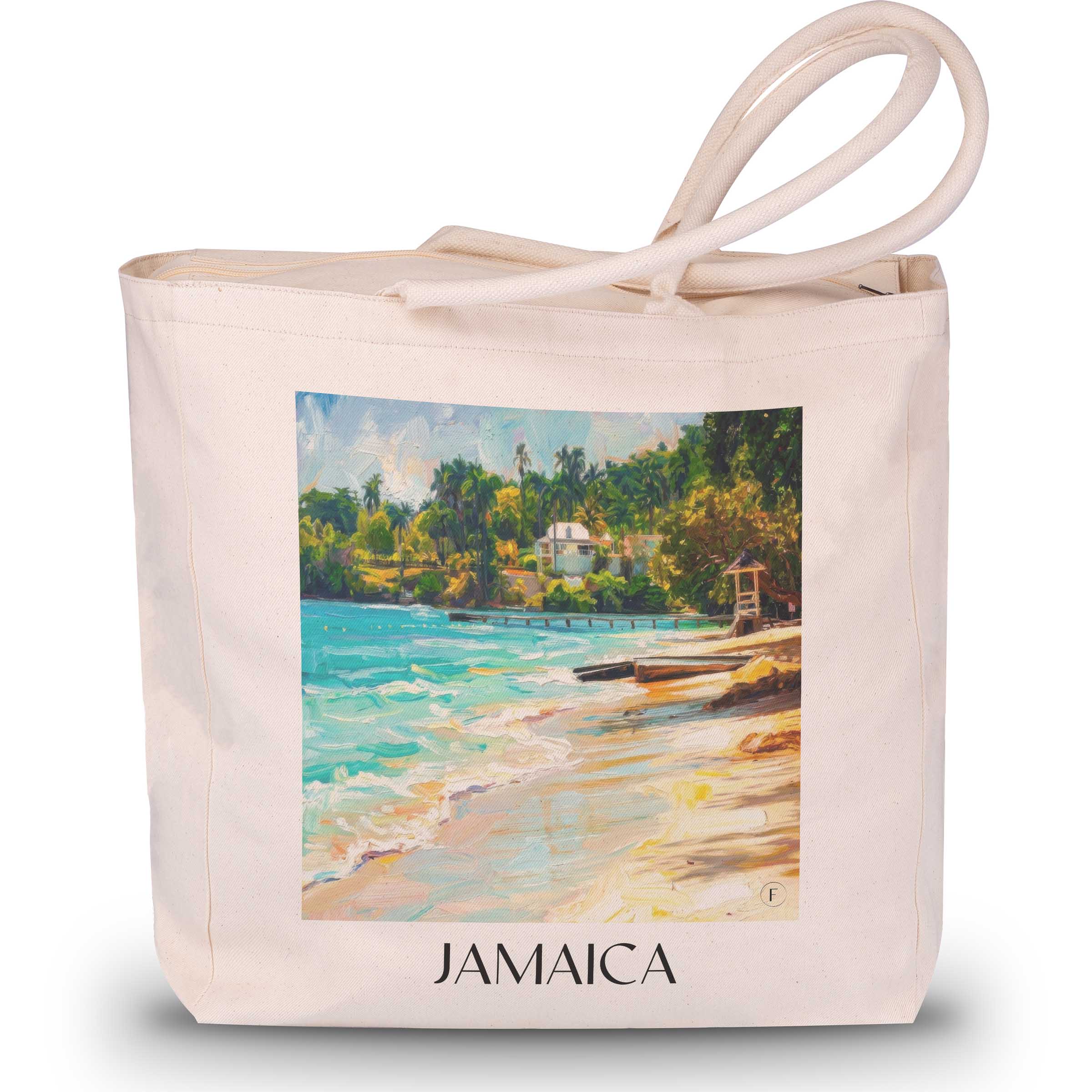 Jamaica - Jamaika Tote Bag - Einkaufstasche im Ölgemälde Stil