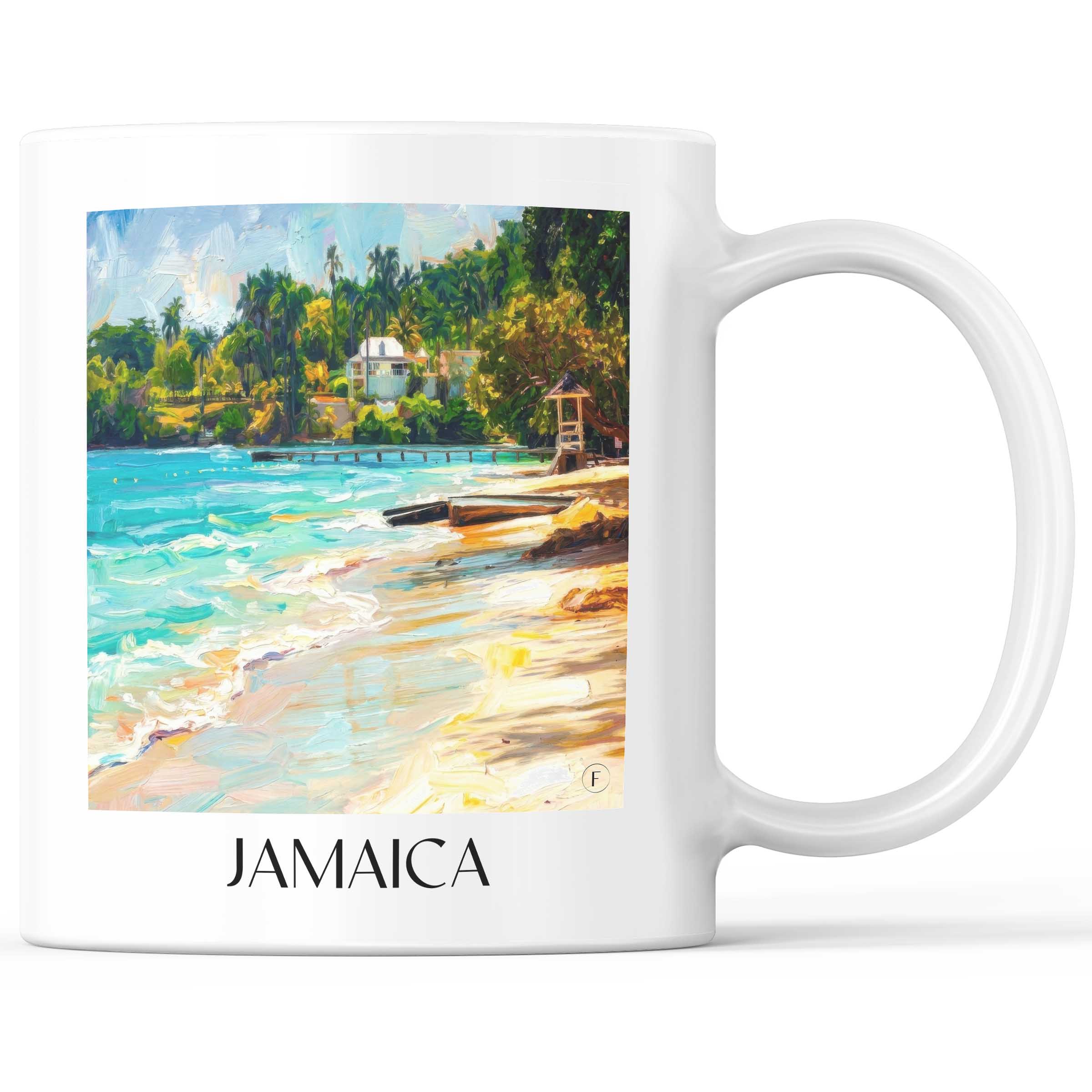 Jamaica - Jamaika Becher - Kaffeetasse im Ölgemälde Stil