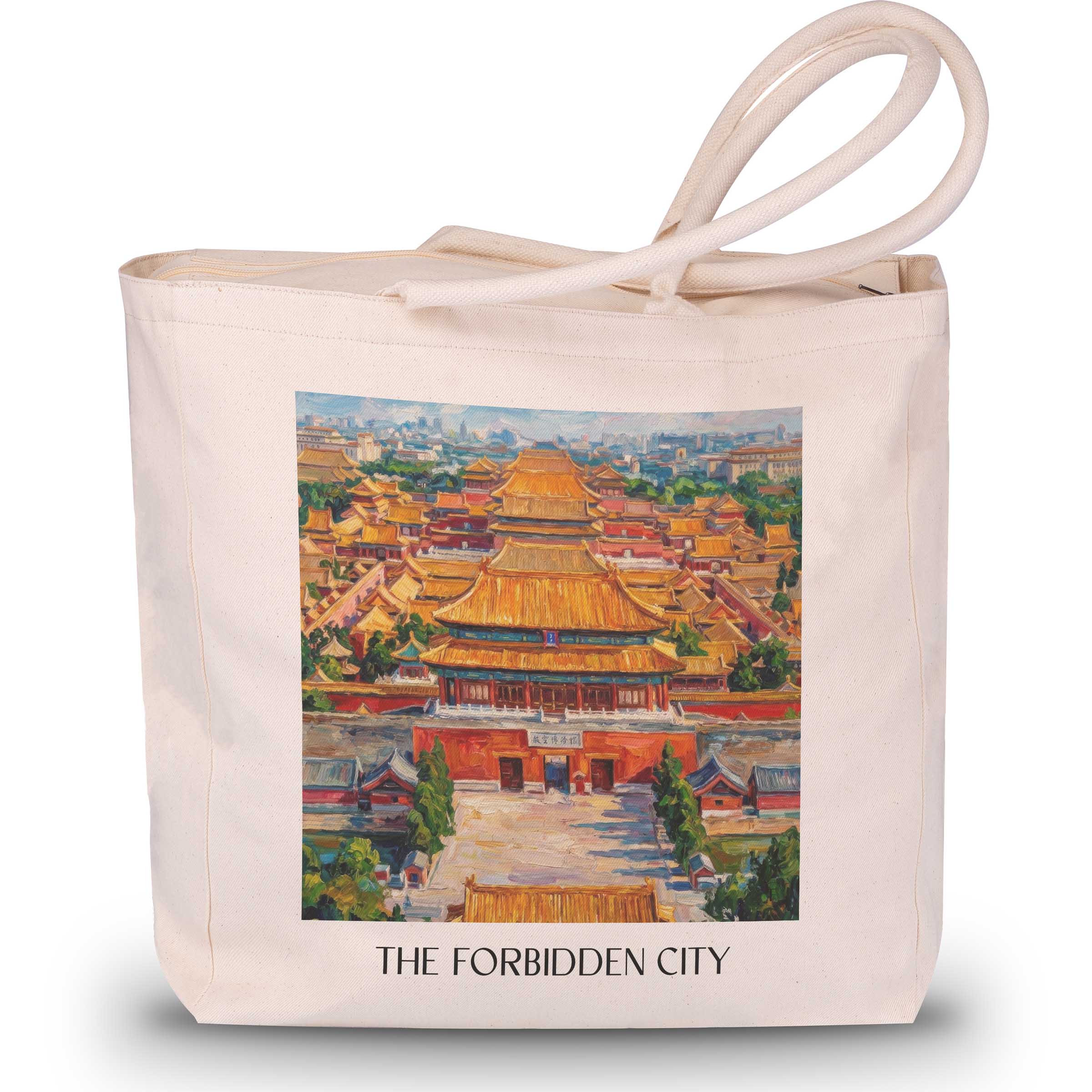 die verbotene Stadt - China Tote Bag - Einkaufstasche im Ölgemälde Stil