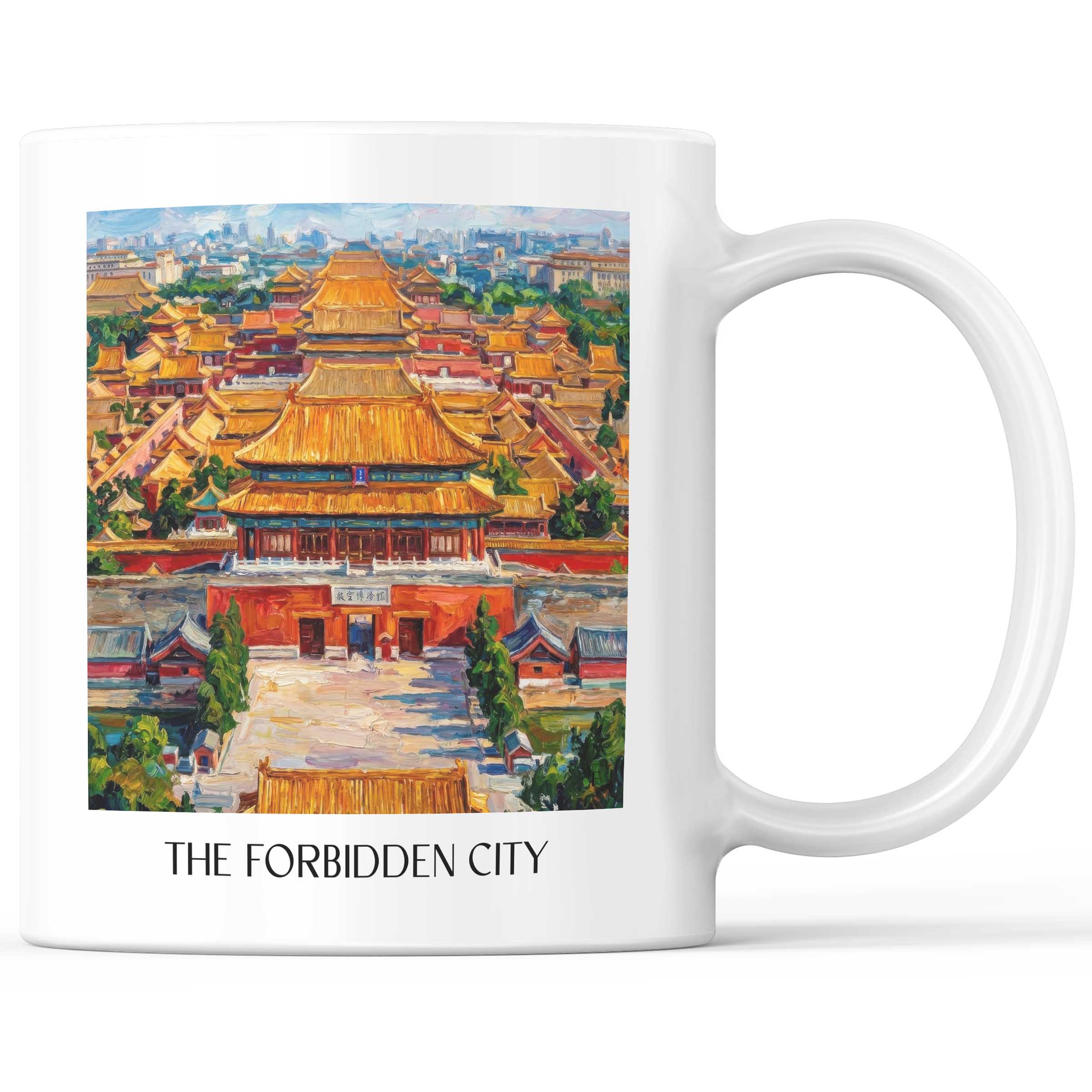 die verbotene Stadt - China Becher - Kaffeetasse im Ölgemälde Stil