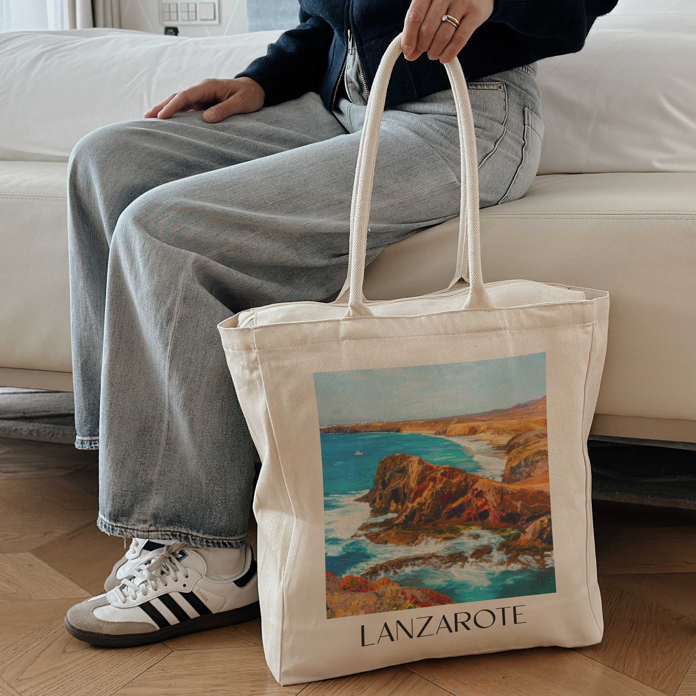 lanzarote-spanien-einkaufstasche-oil-painting-oelgemaelde