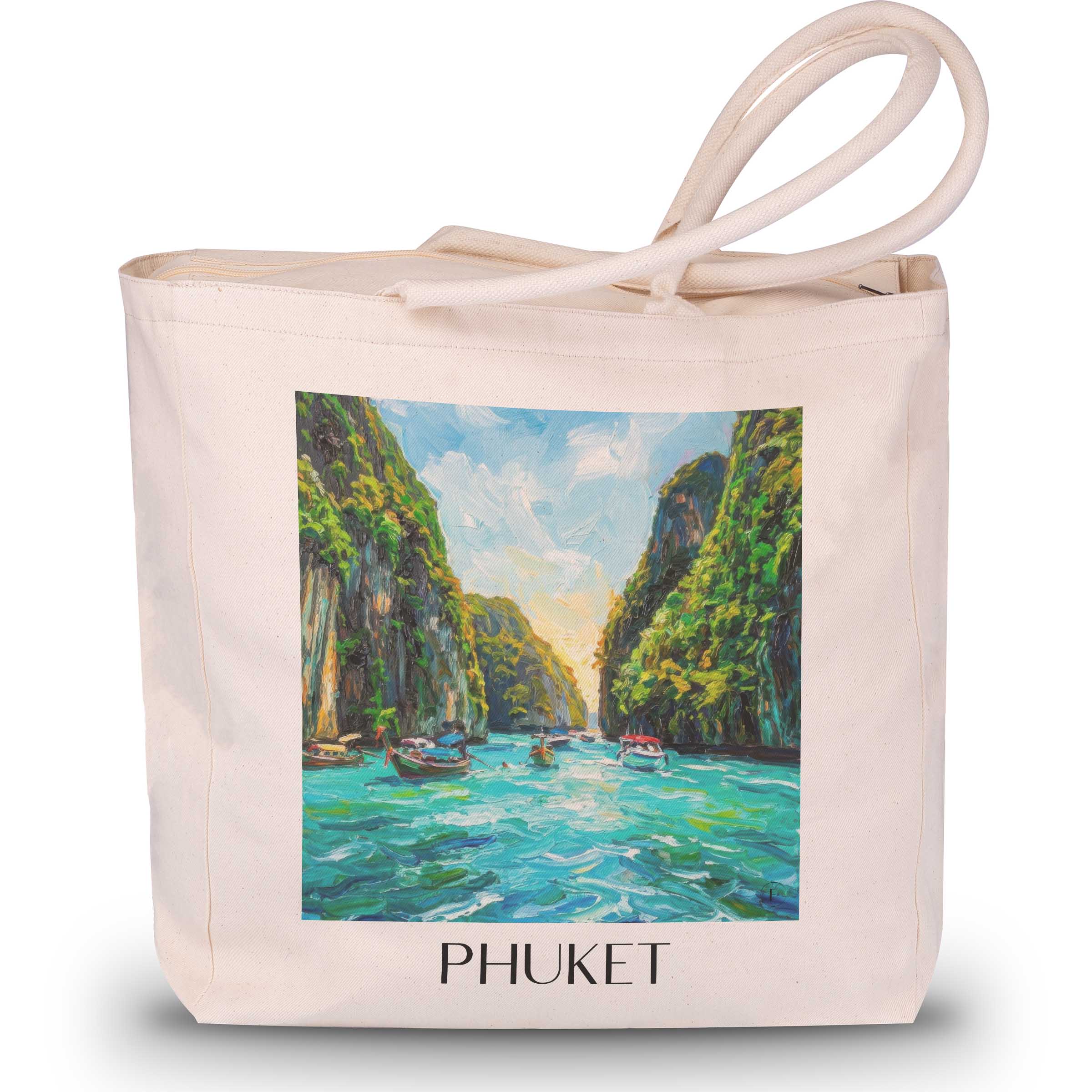 Phuket - Thailand Tote Bag - Einkaufstasche im Ölgemälde Stil