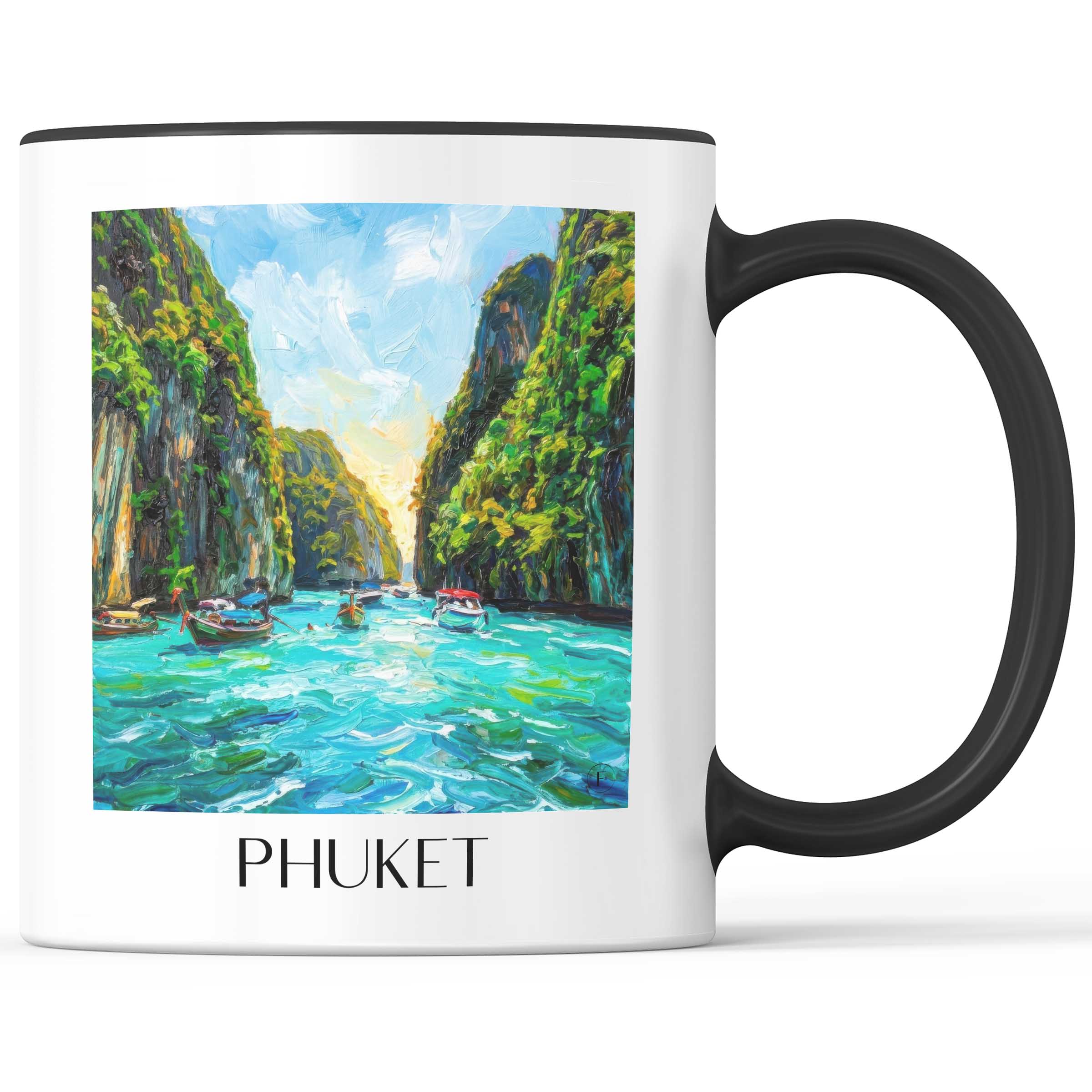 Phuket - Thailand Becher - Kaffeetasse im Ölgemälde Stil