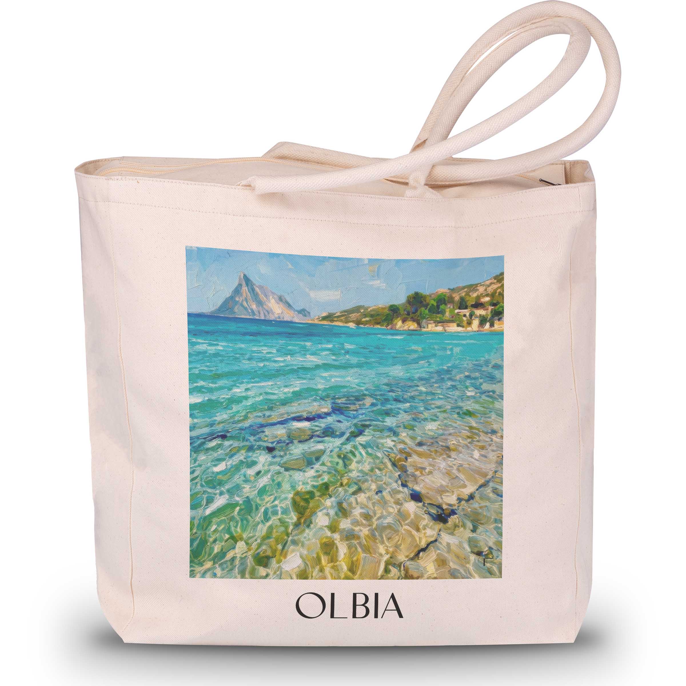 Olbia - Italien Tote Bag - Einkaufstasche im Ölgemälde Stil