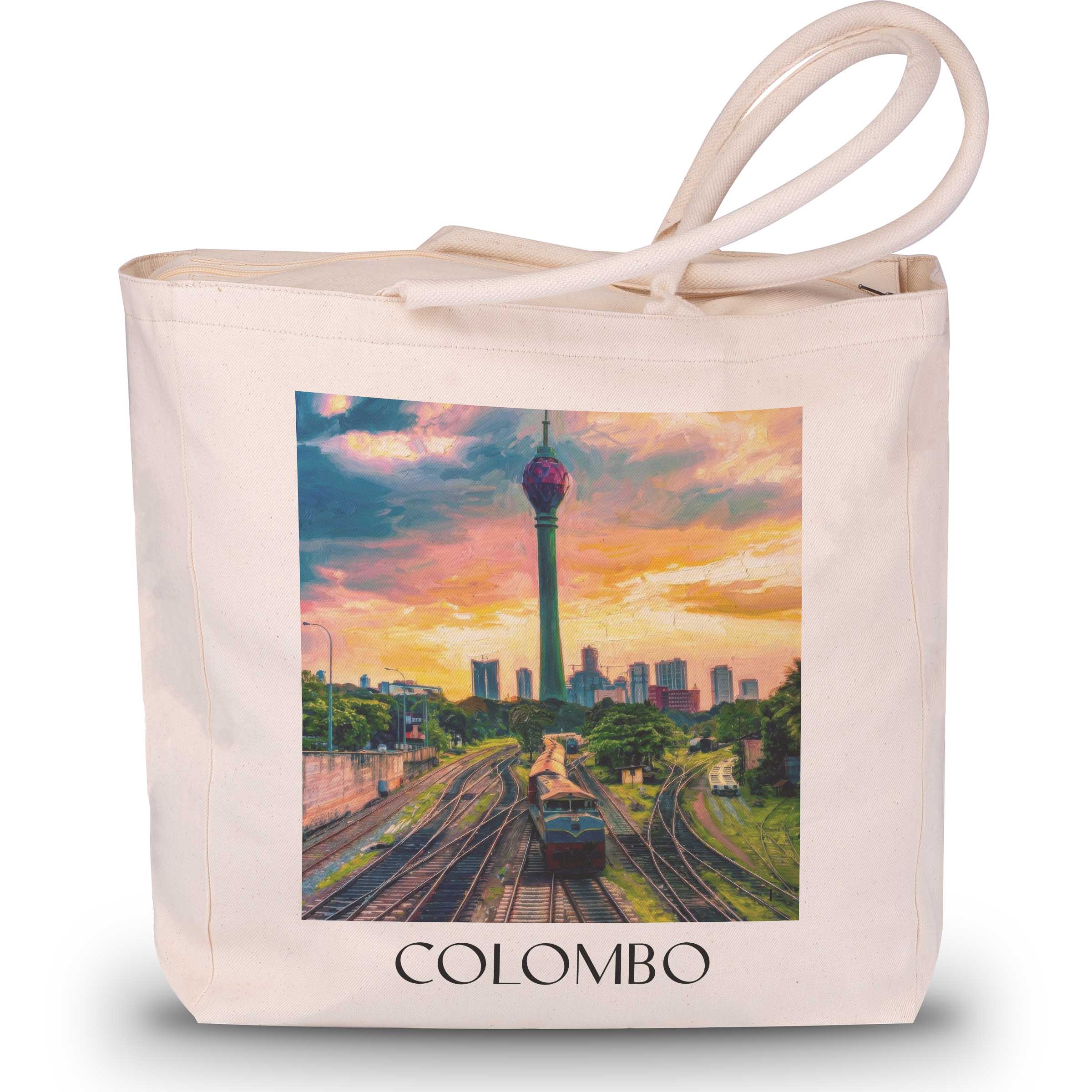 colombo-sri-lanka-einkaufstasche-oil-painting-oelgemaelde