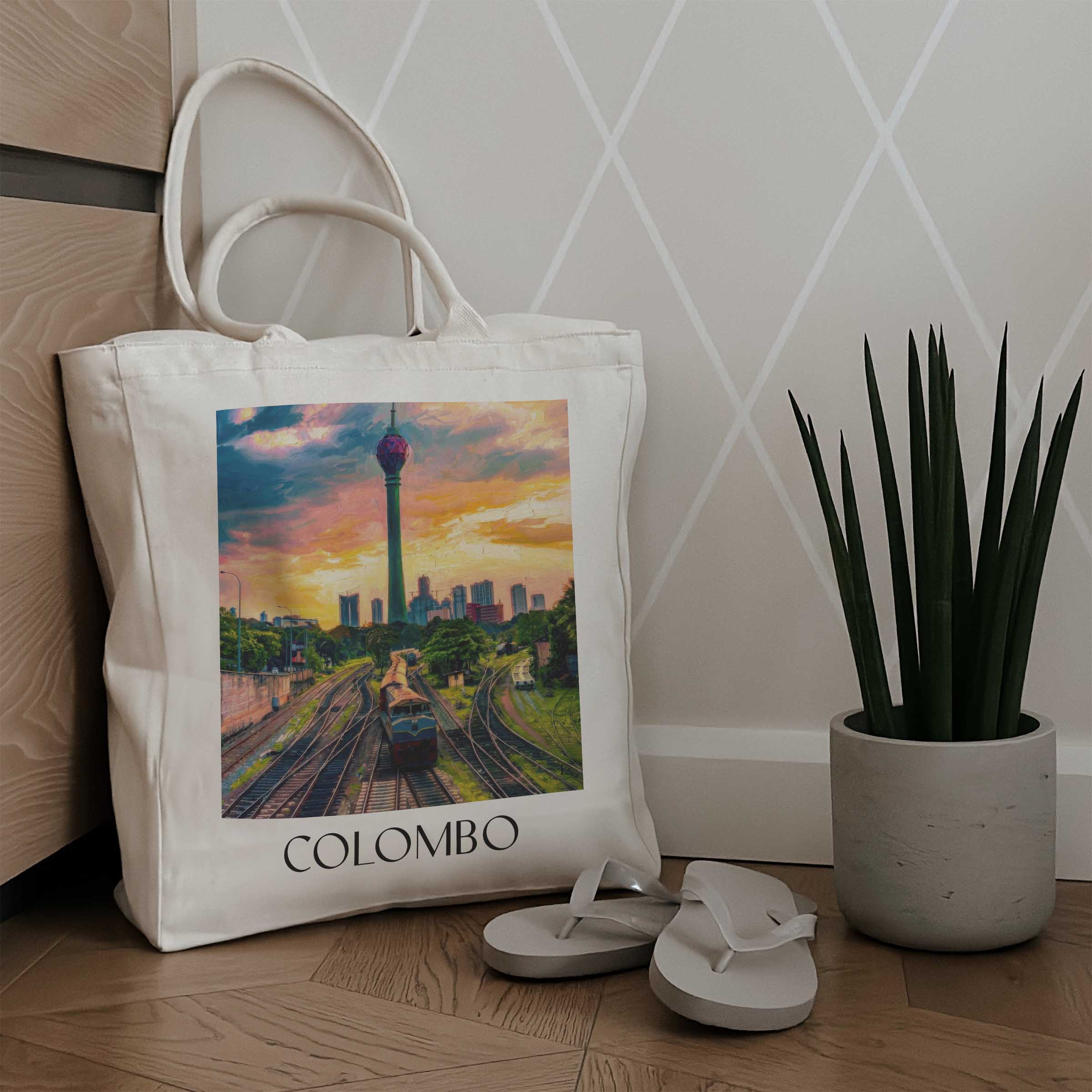 colombo-sri-lanka-einkaufstasche-oil-painting-oelgemaelde