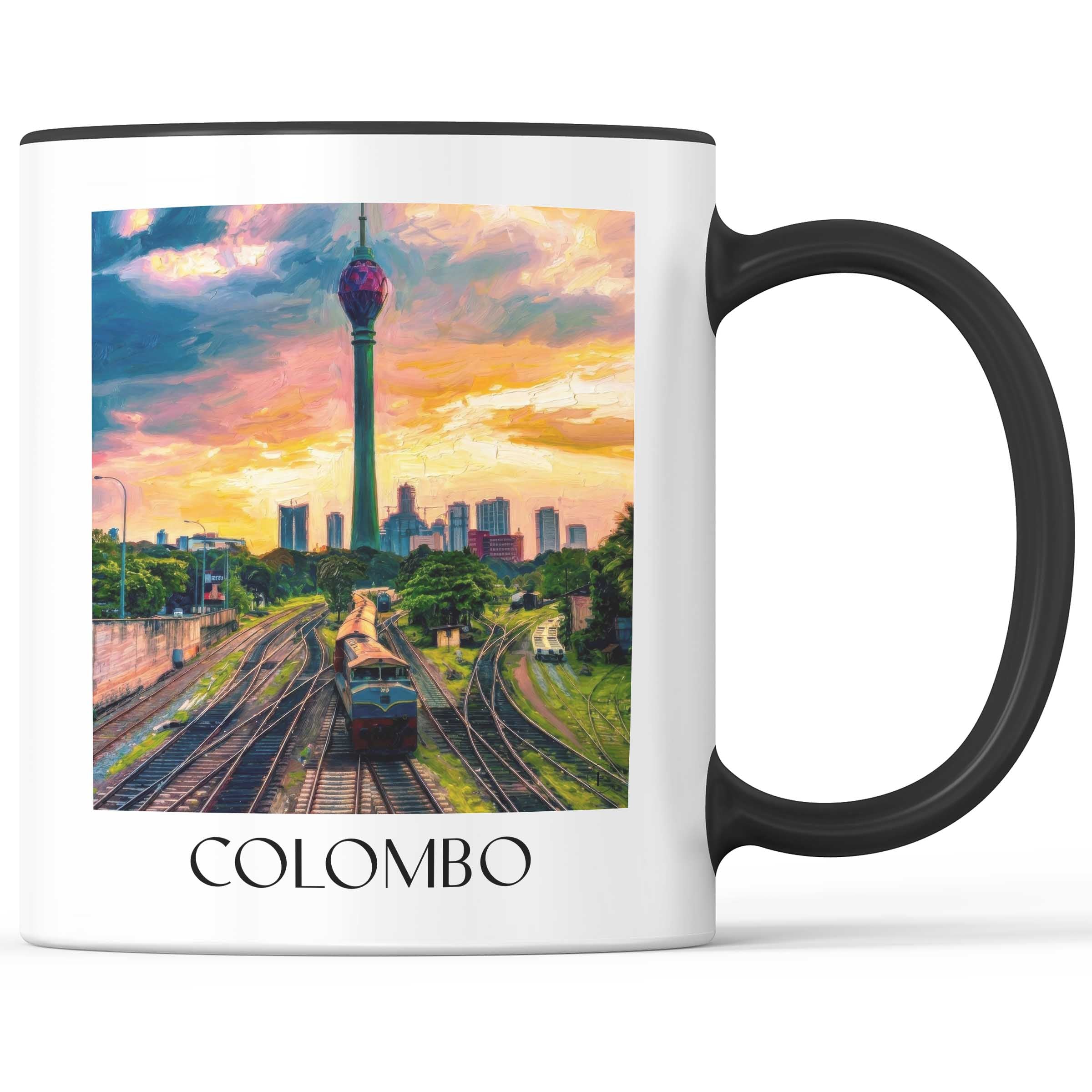 Colombo - Sri Lanka Becher - Kaffeetasse im Ölgemälde Stil