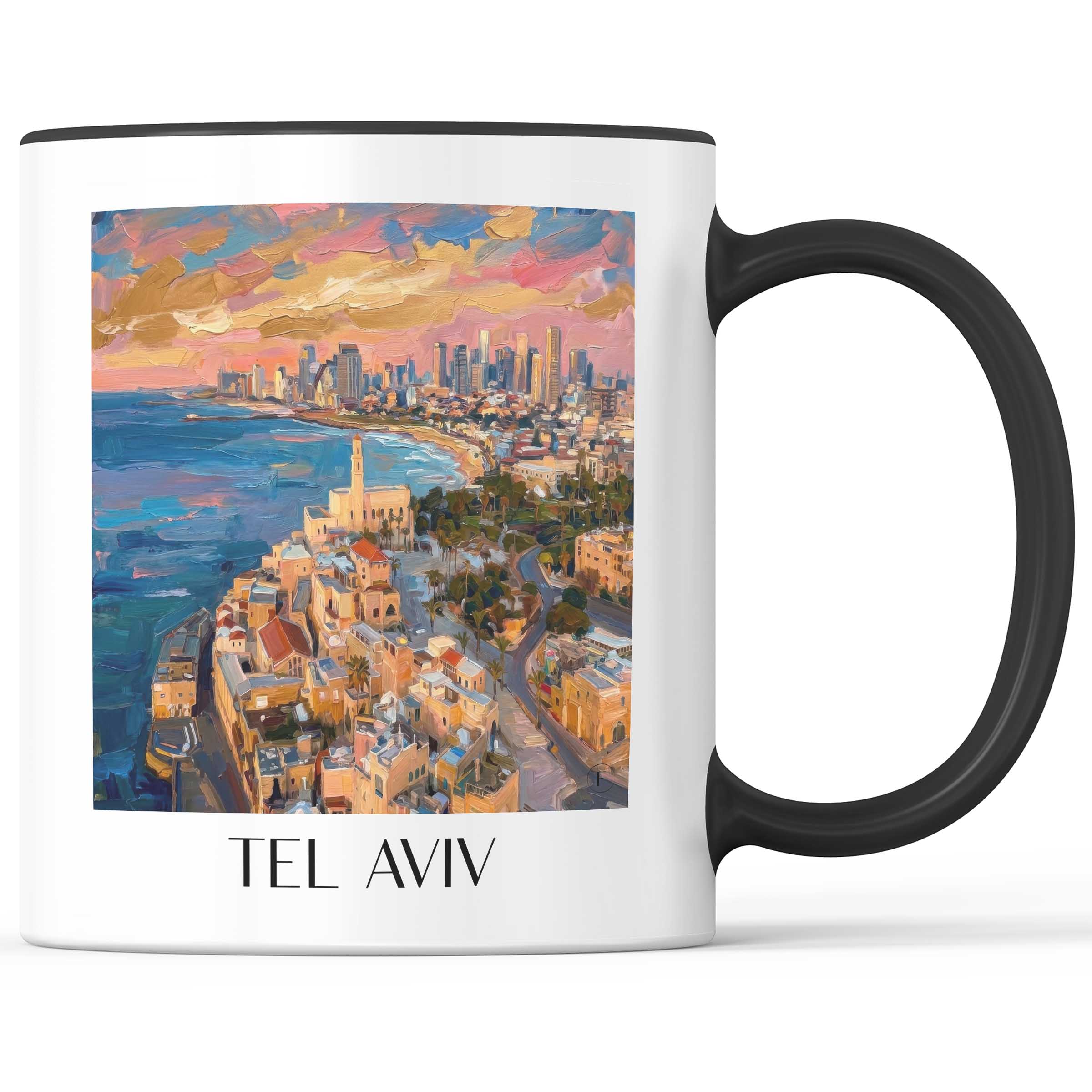 tel-aviv-israel-kaffeebecher-oil-painting-oelgemaelde