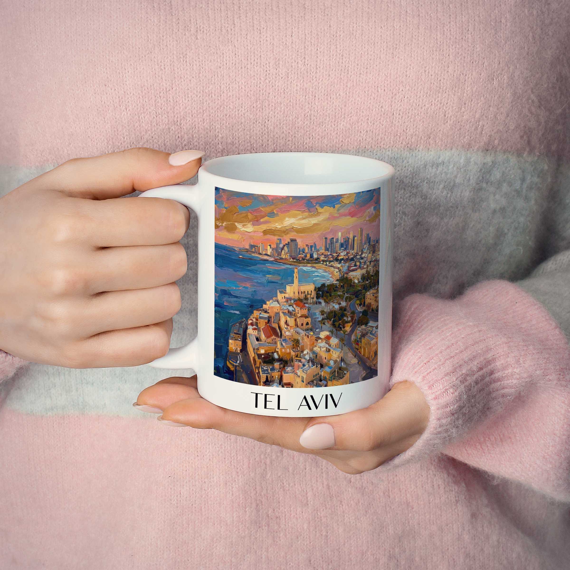 tel-aviv-israel-kaffeebecher-oil-painting-oelgemaelde