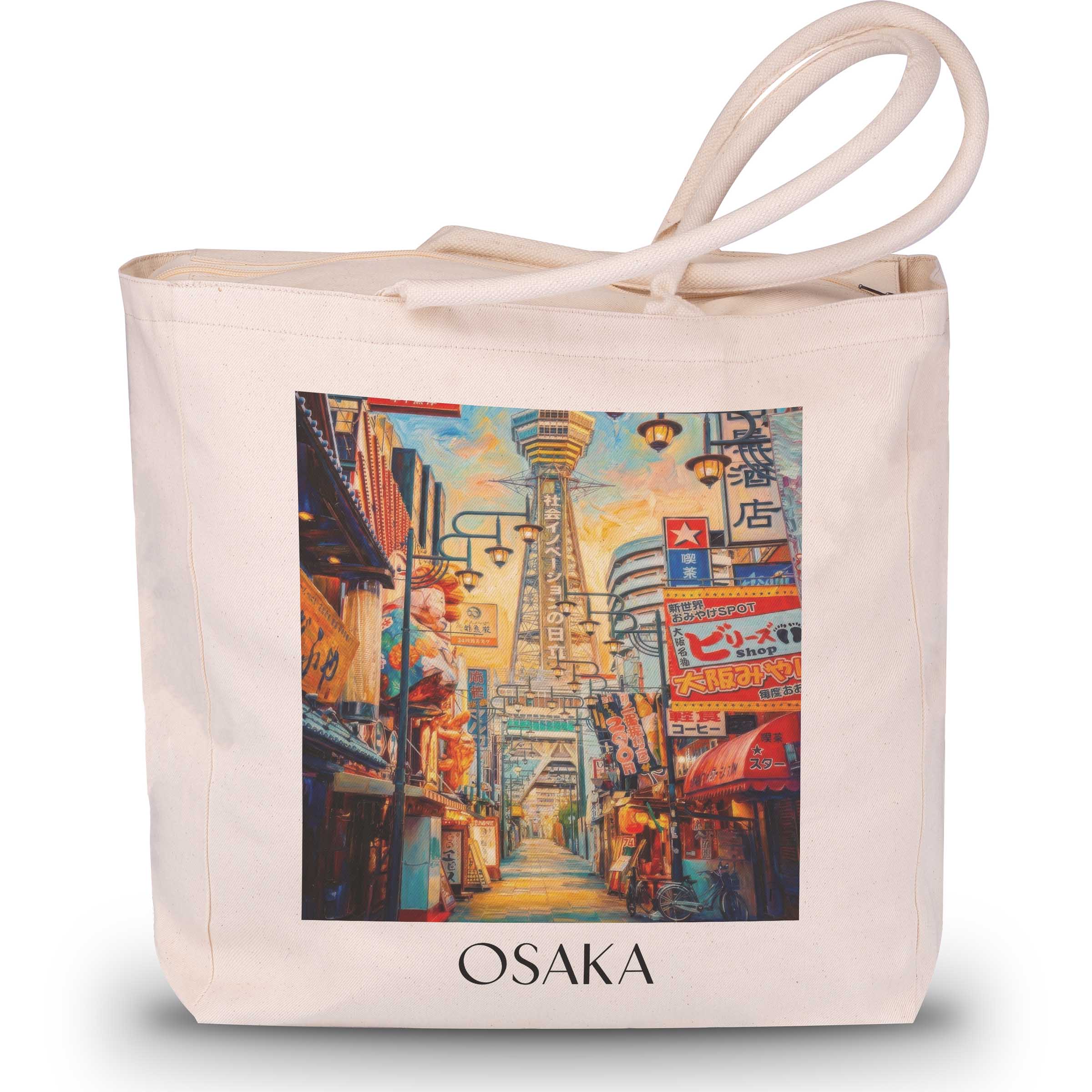 osaka-japan-einkaufstasche-oil-painting-oelgemaelde