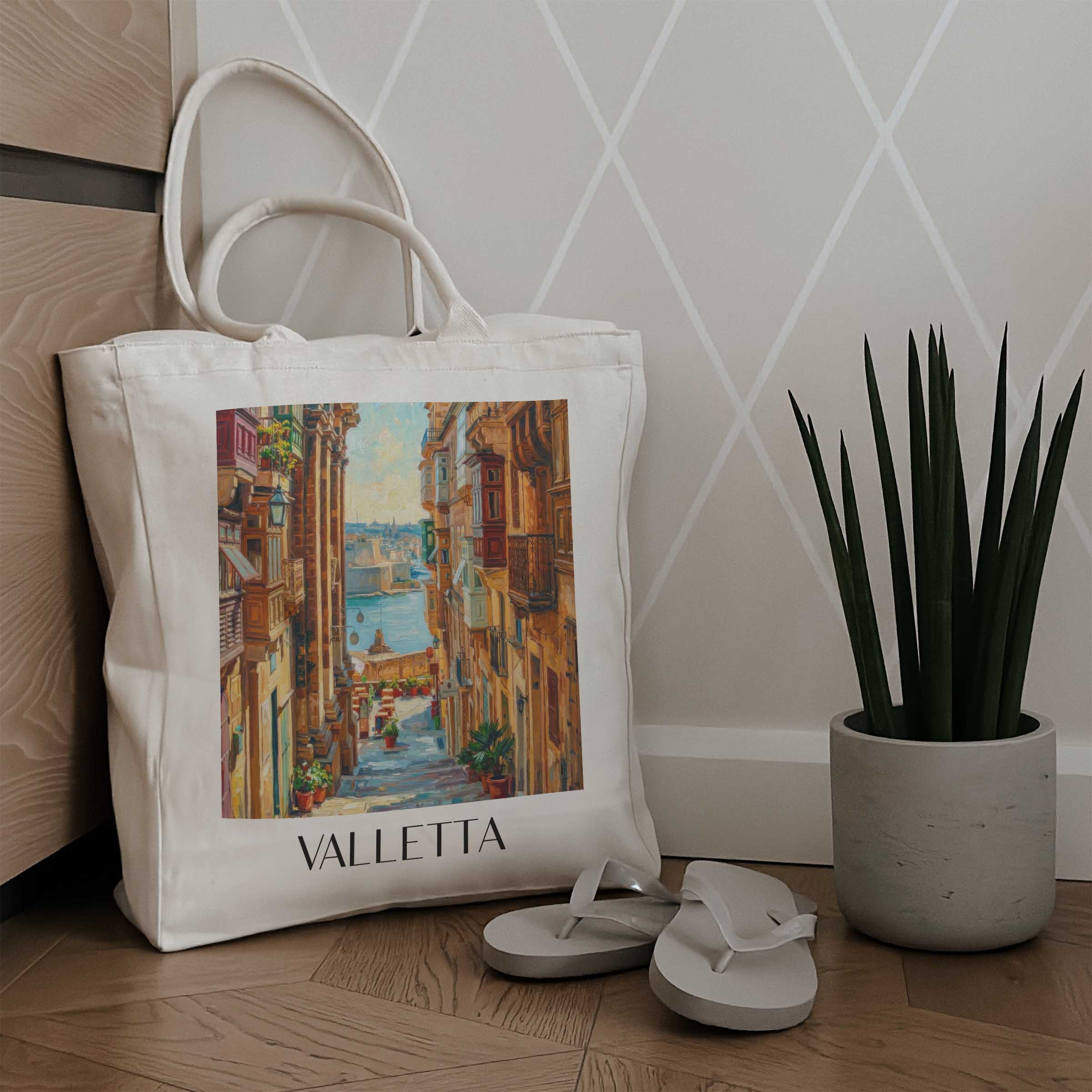 valletta-malta-einkaufstasche-oil-painting-oelgemaelde