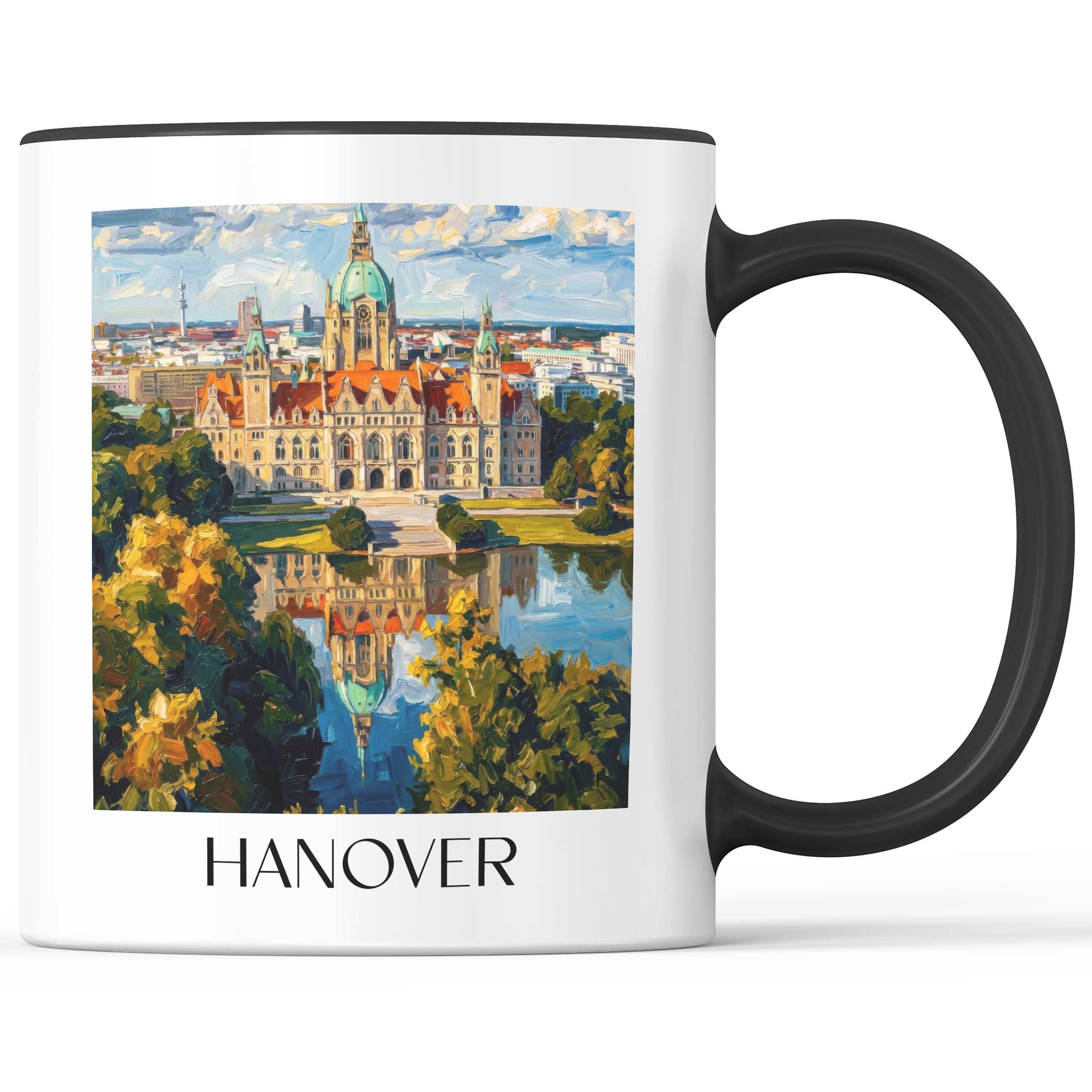 Hannover - Deutschland Becher - Kaffeetasse im Ölgemälde Stil