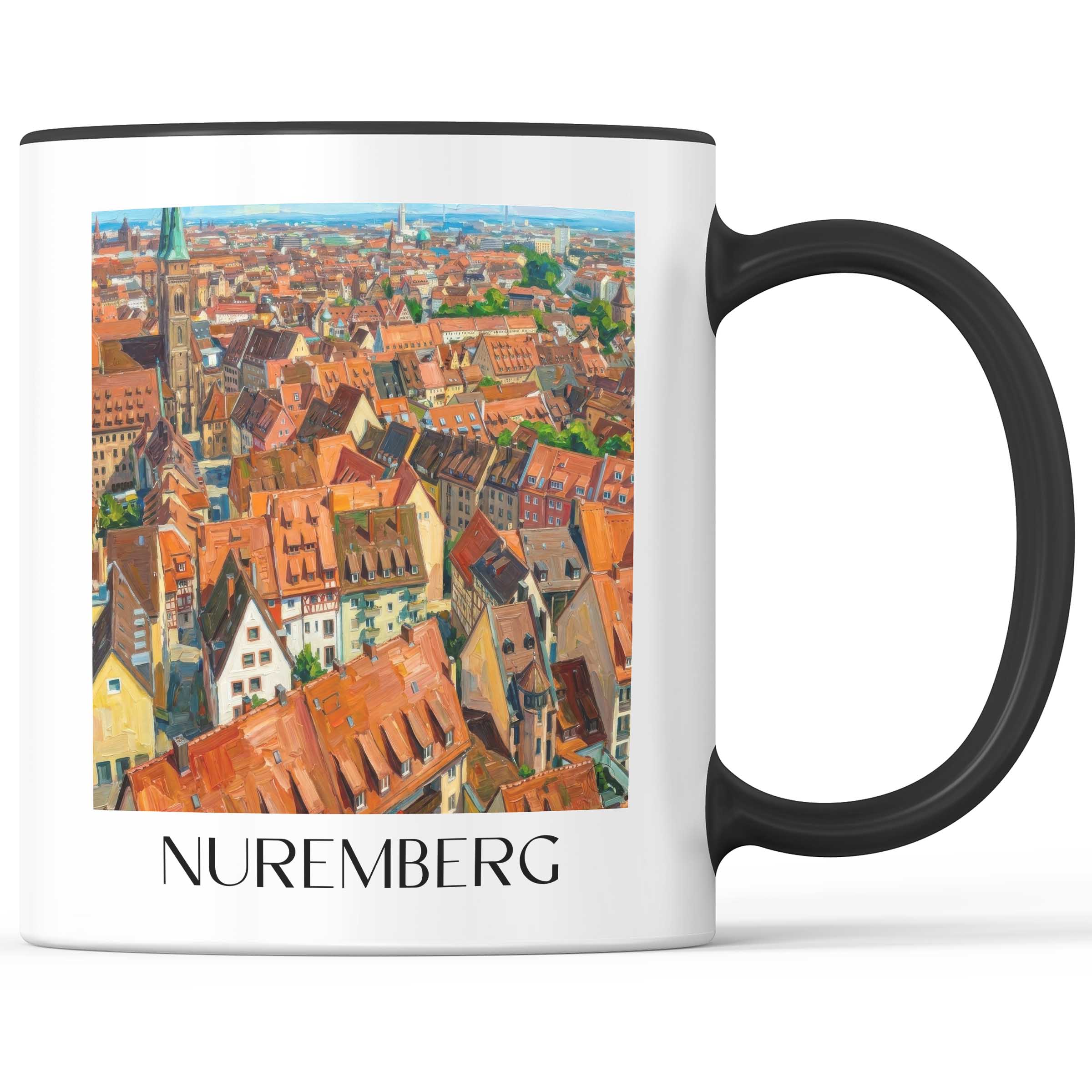 Nürnberg - Deutschland Becher - Kaffeetasse im Ölgemälde Stil