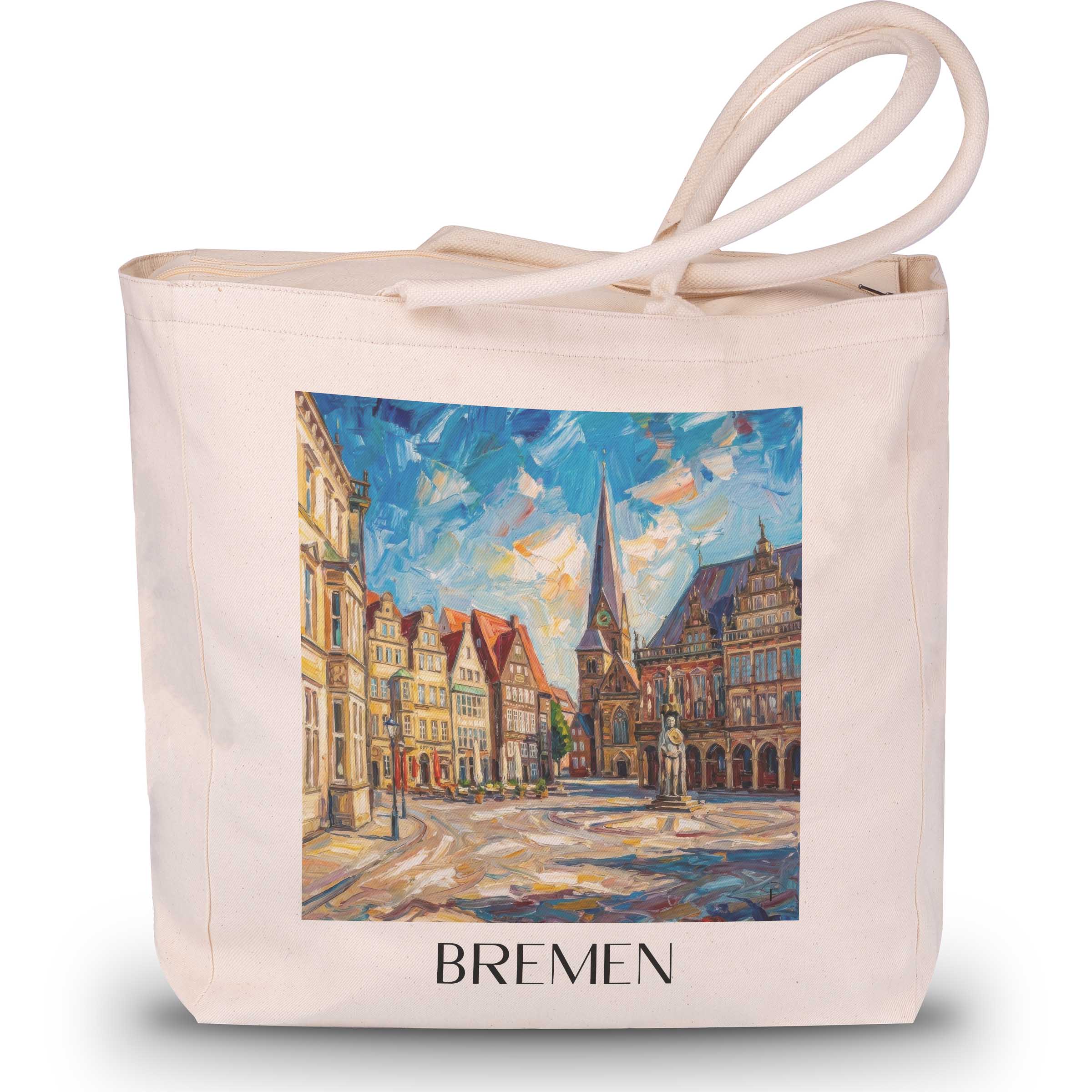 Bremen - Deutschland Tote Bag - Einkaufstasche im Ölgemälde Stil