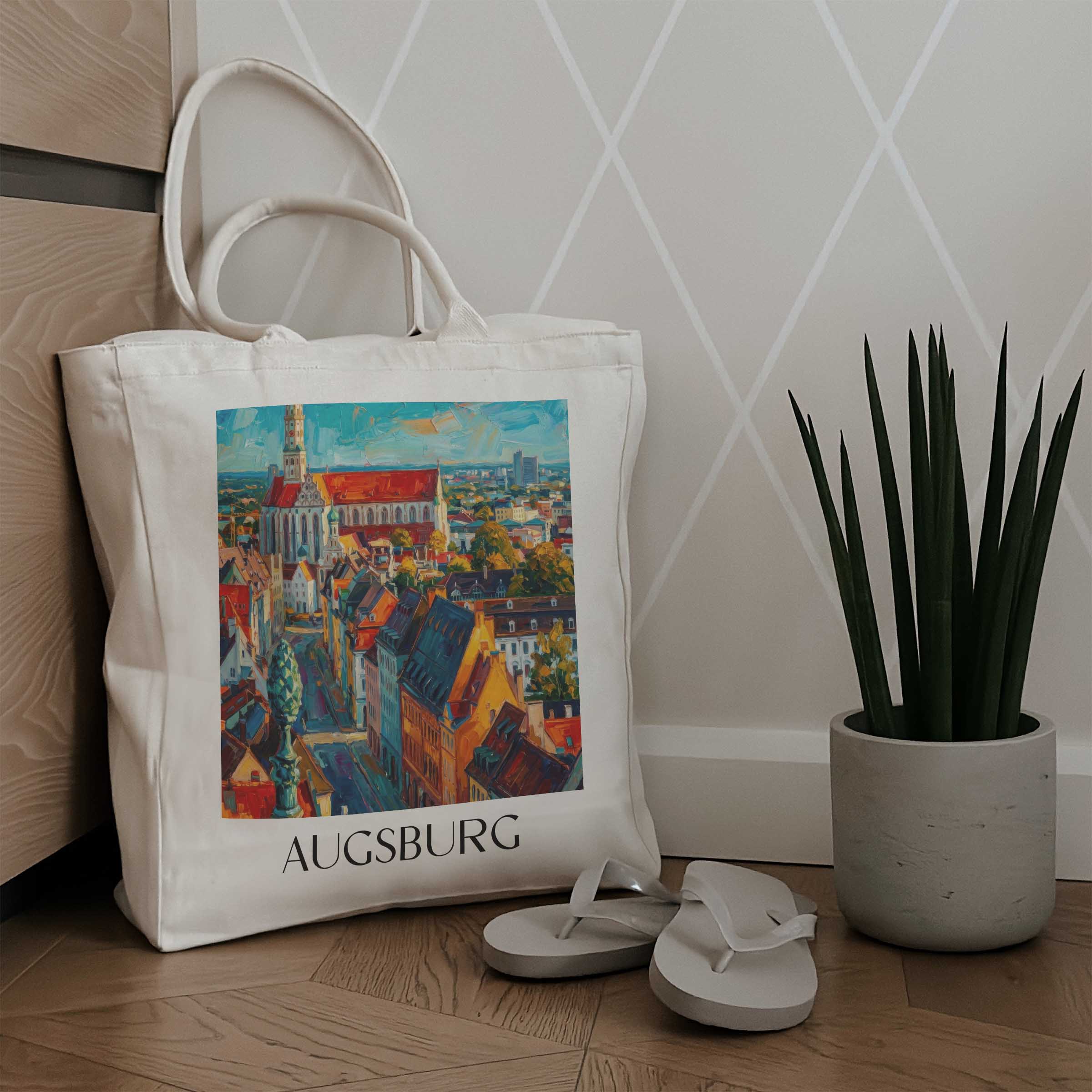 augsburg-deutschland-einkaufstasche-oil-painting-oelgemaelde