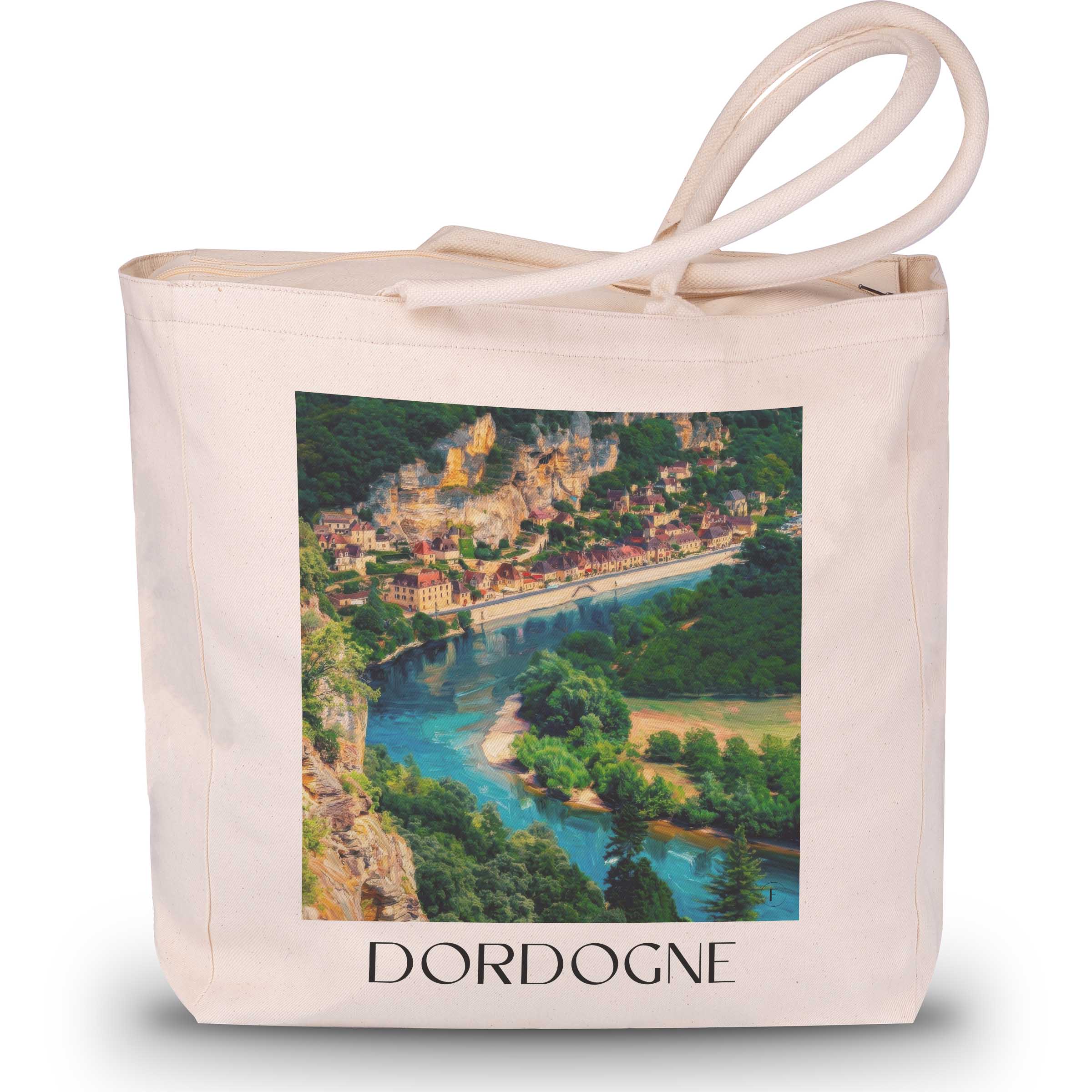 Dordogne - Frankreich Tote Bag - Einkaufstasche im Ölgemälde Stil