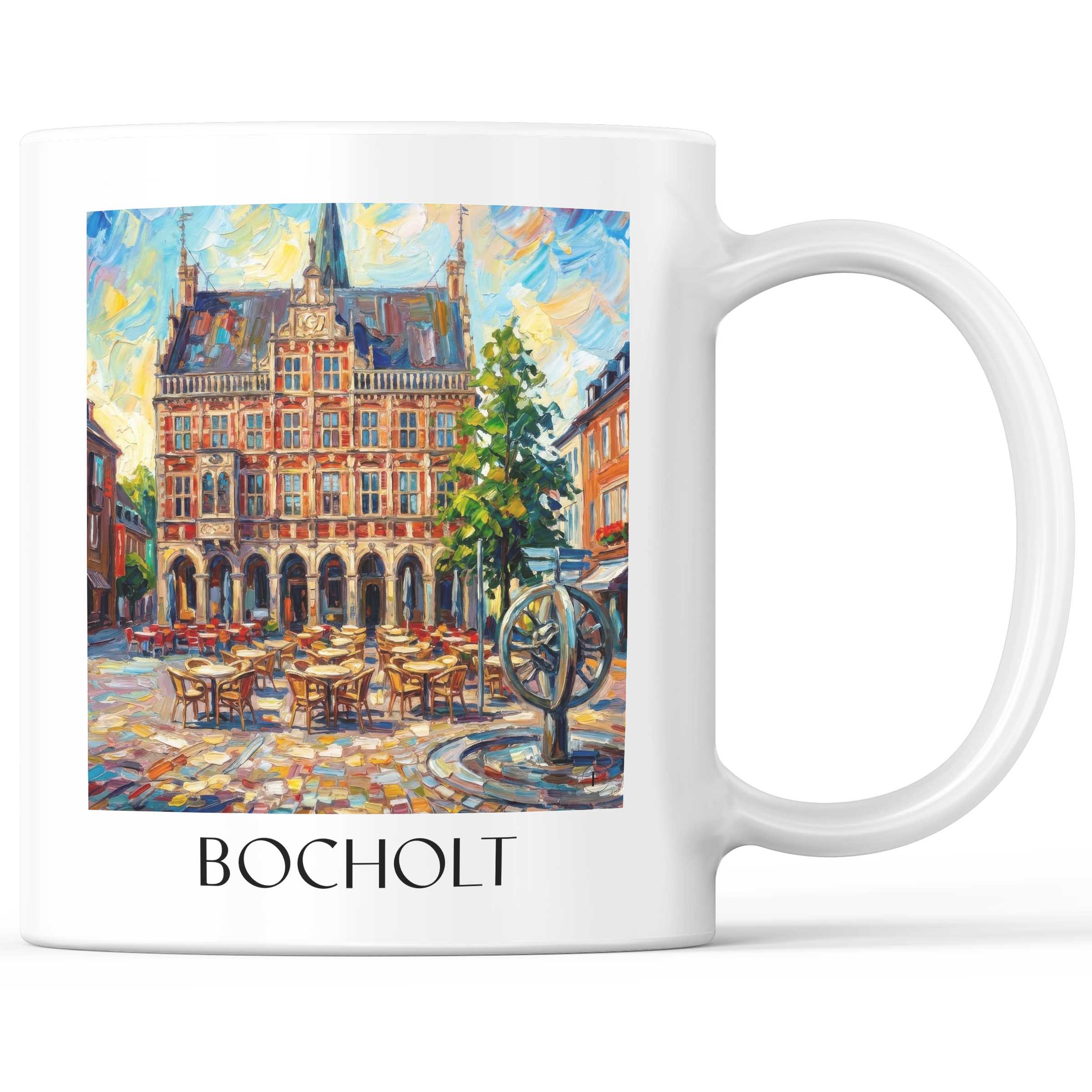 Bocholt Kaffeebecher - Münsterland - Deutschland Becher - Kaffeetasse im Ölgemälde Stil