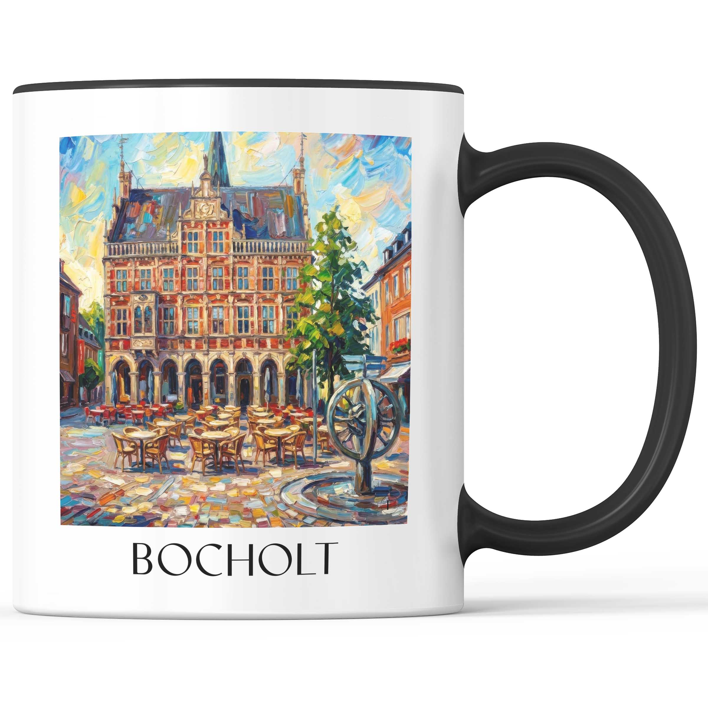 Bocholt Kaffeebecher - Münsterland - Deutschland Becher - Kaffeetasse im Ölgemälde Stil