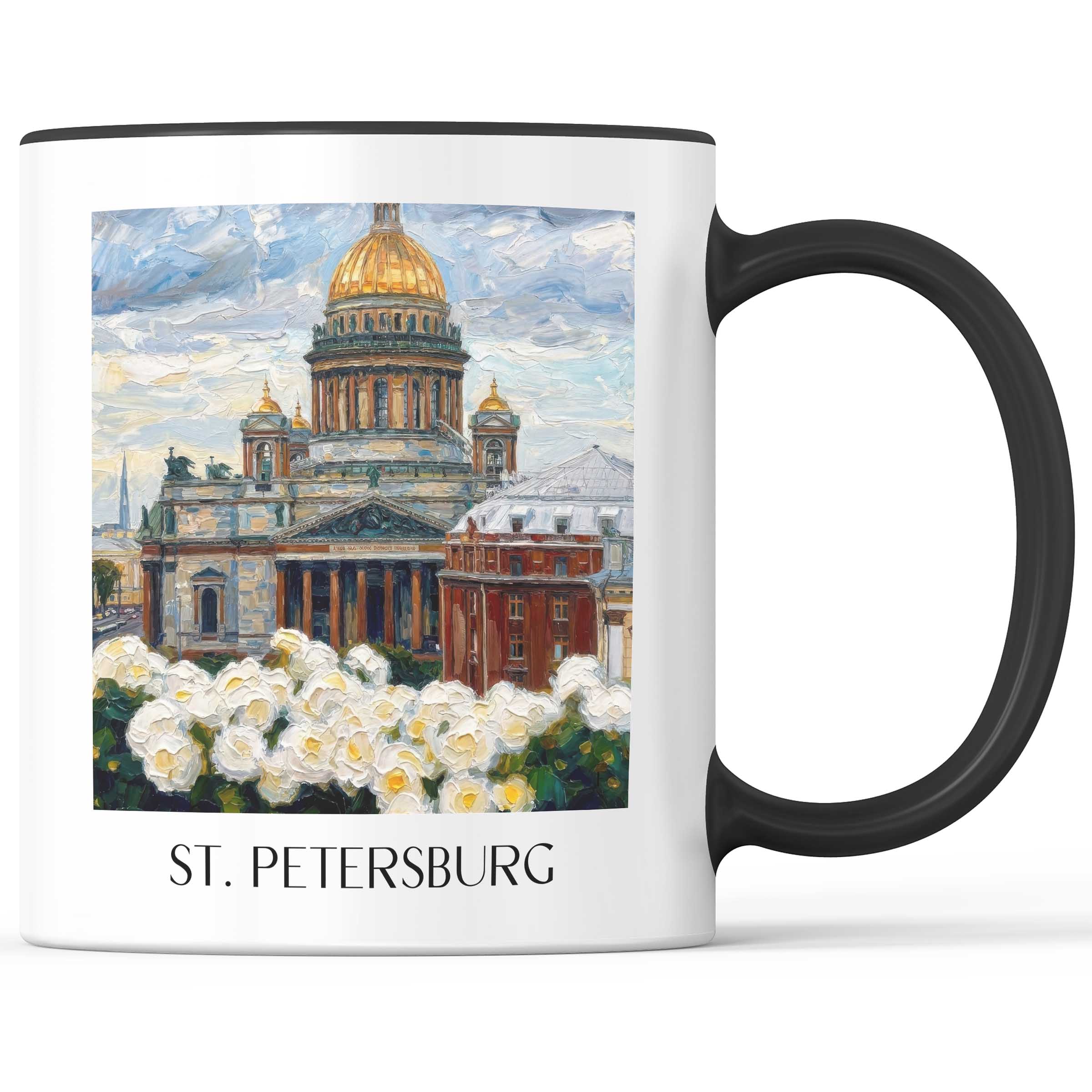 St. Petersburg - Russland Becher - Kaffeetasse im Ölgemälde Stil