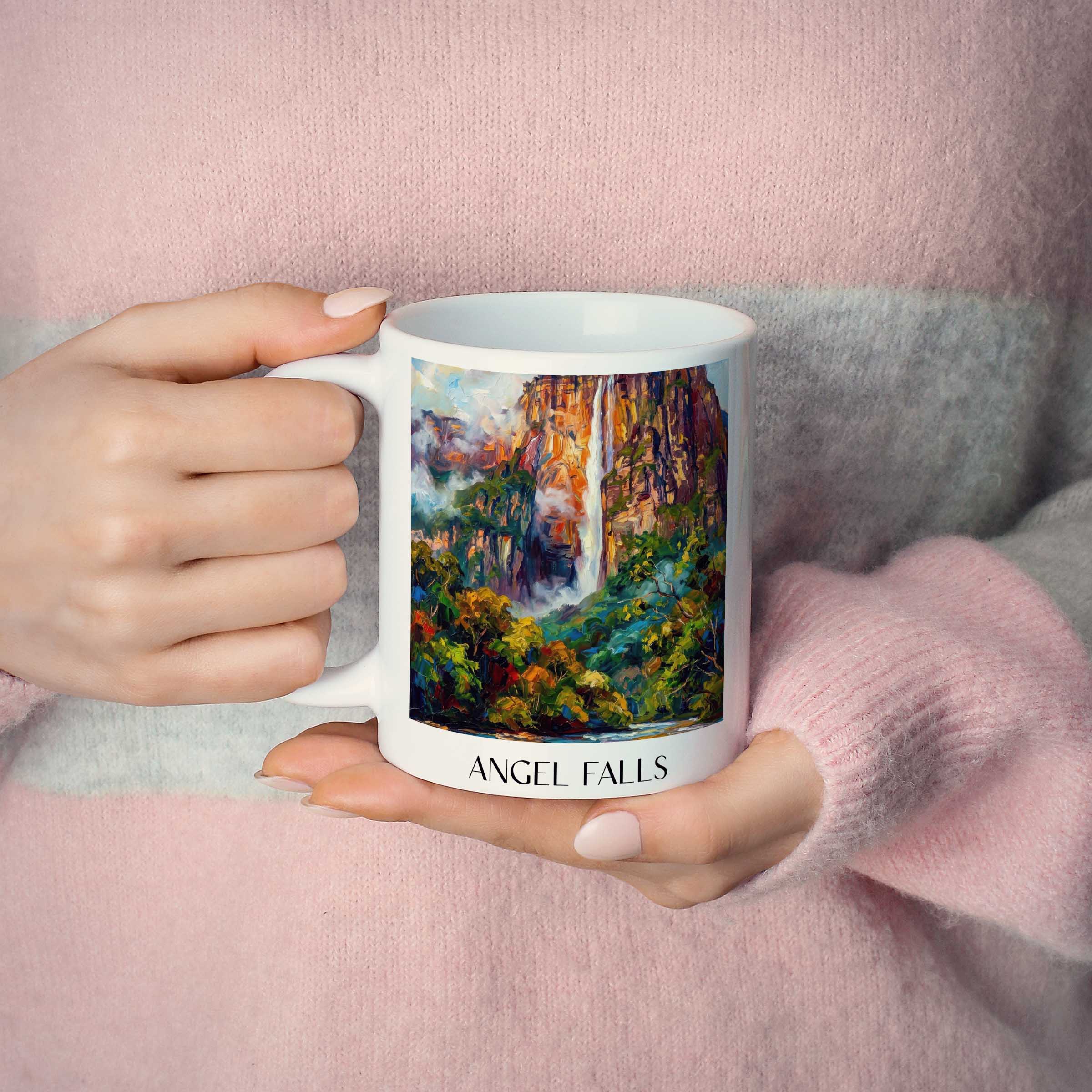 angel-falls-venezuela-kaffeebecher-oil-painting-oelgemaelde