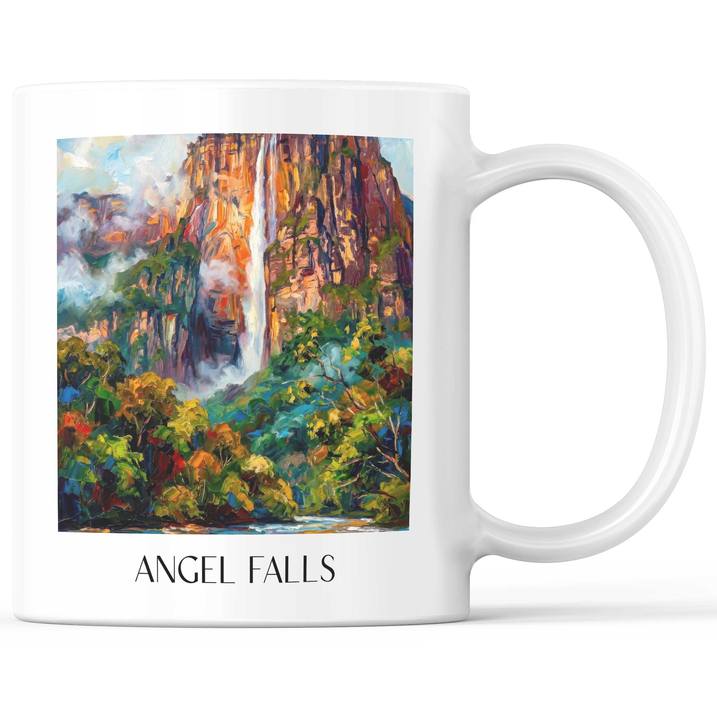 Angel Falls - Venezuela Becher - Kaffeetasse im Ölgemälde Stil