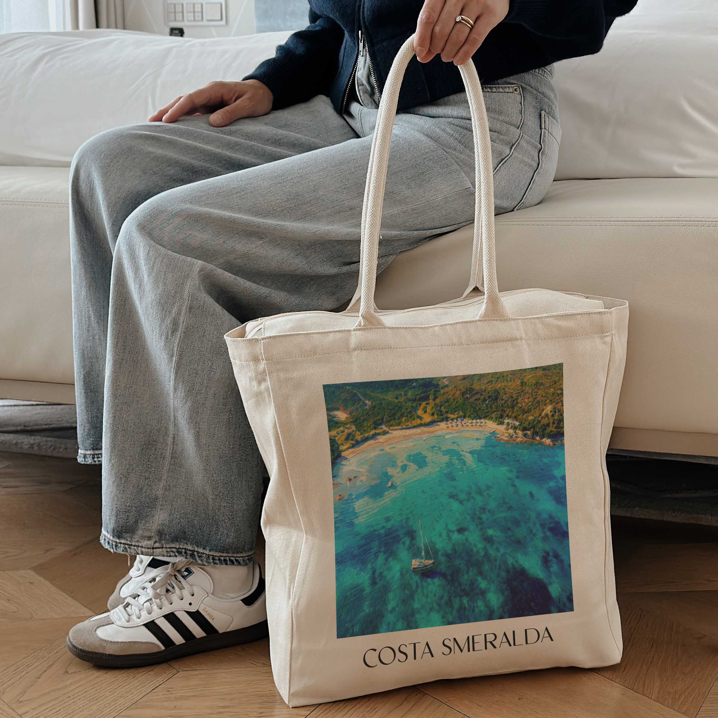 costa-smeralda-italien-einkaufstasche-oil-painting-oelgemaelde