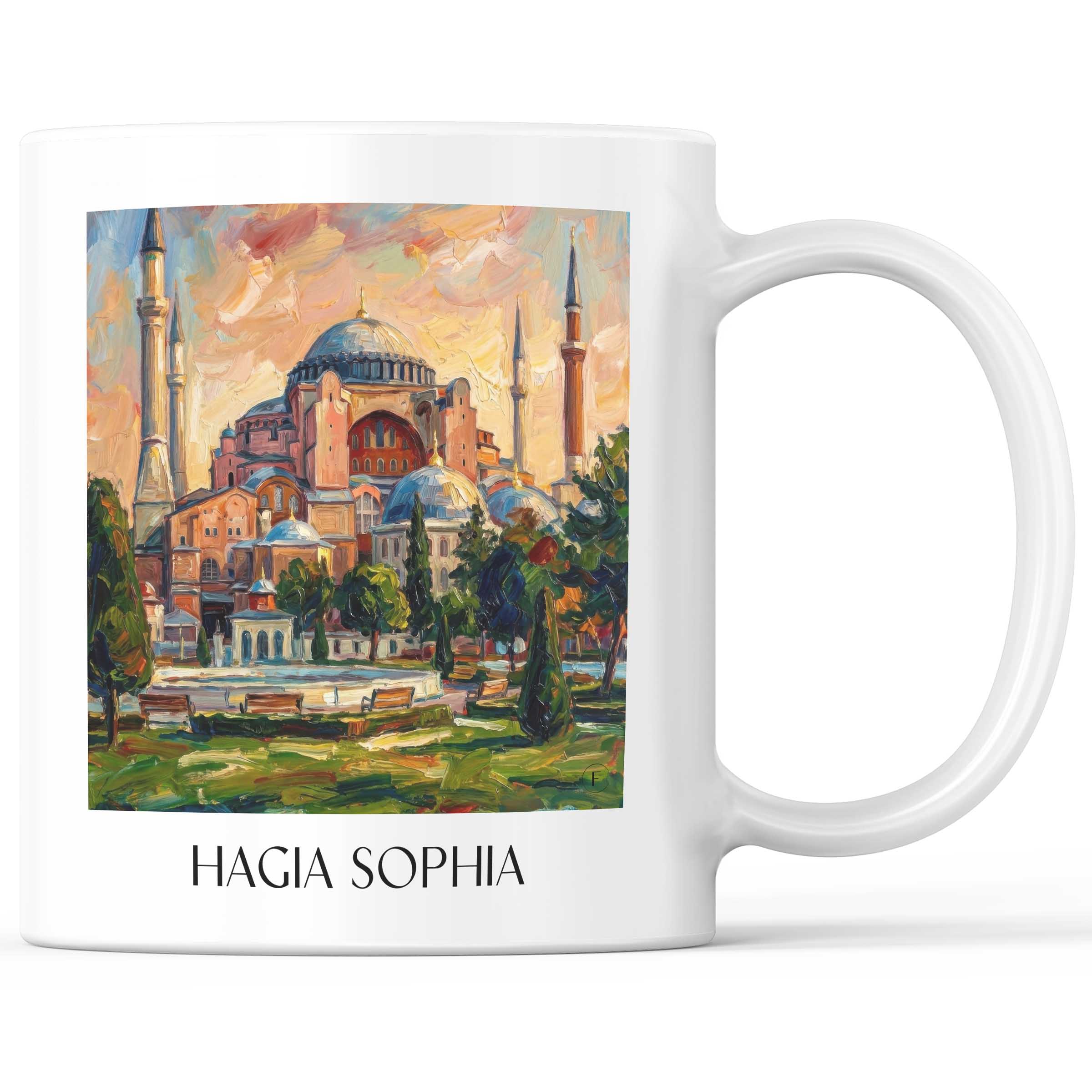 Hagia Sophia - Türkei Becher - Kaffeetasse im Ölgemälde Stil