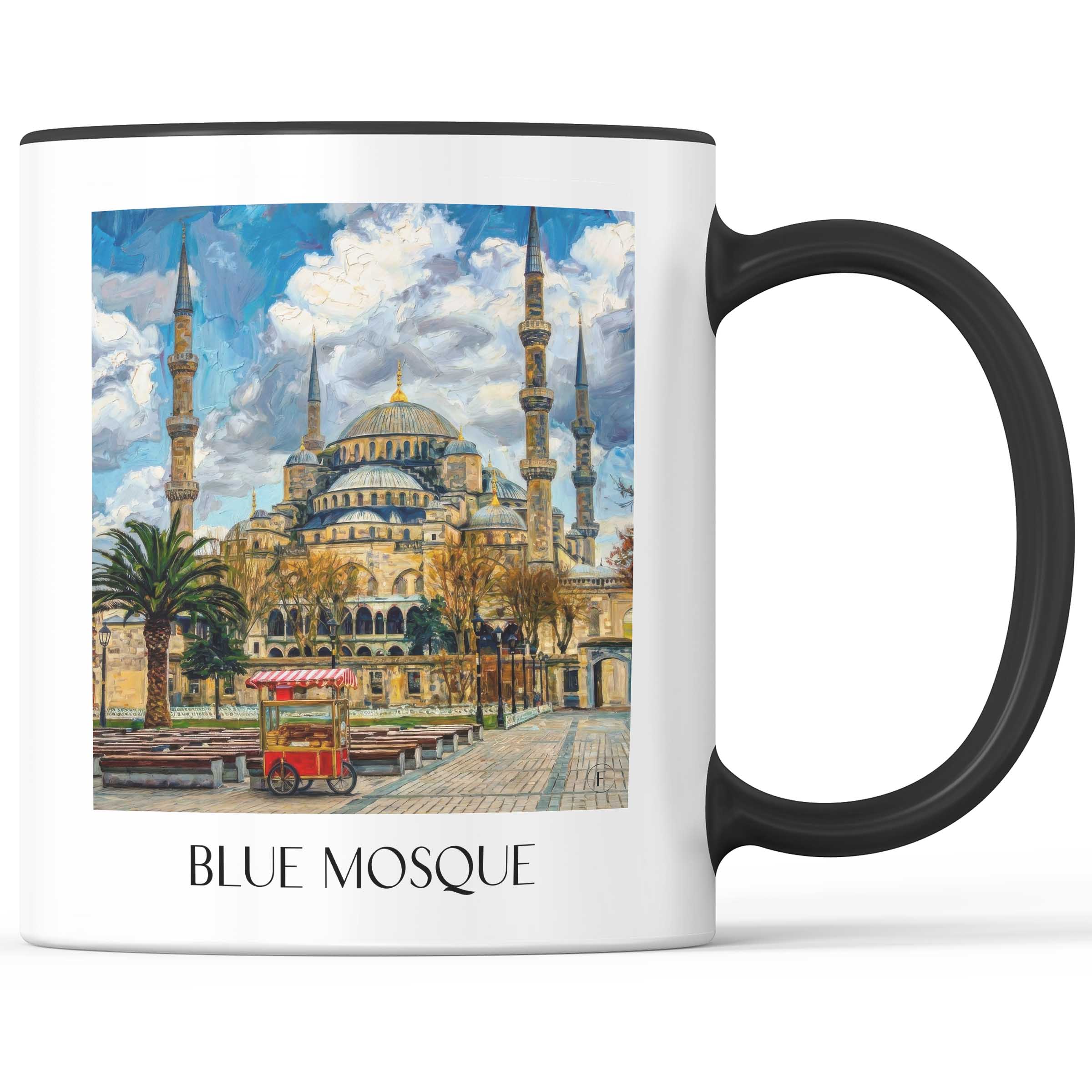 Blaue Moschee - Türkei Becher - Kaffeetasse im Ölgemälde Stil