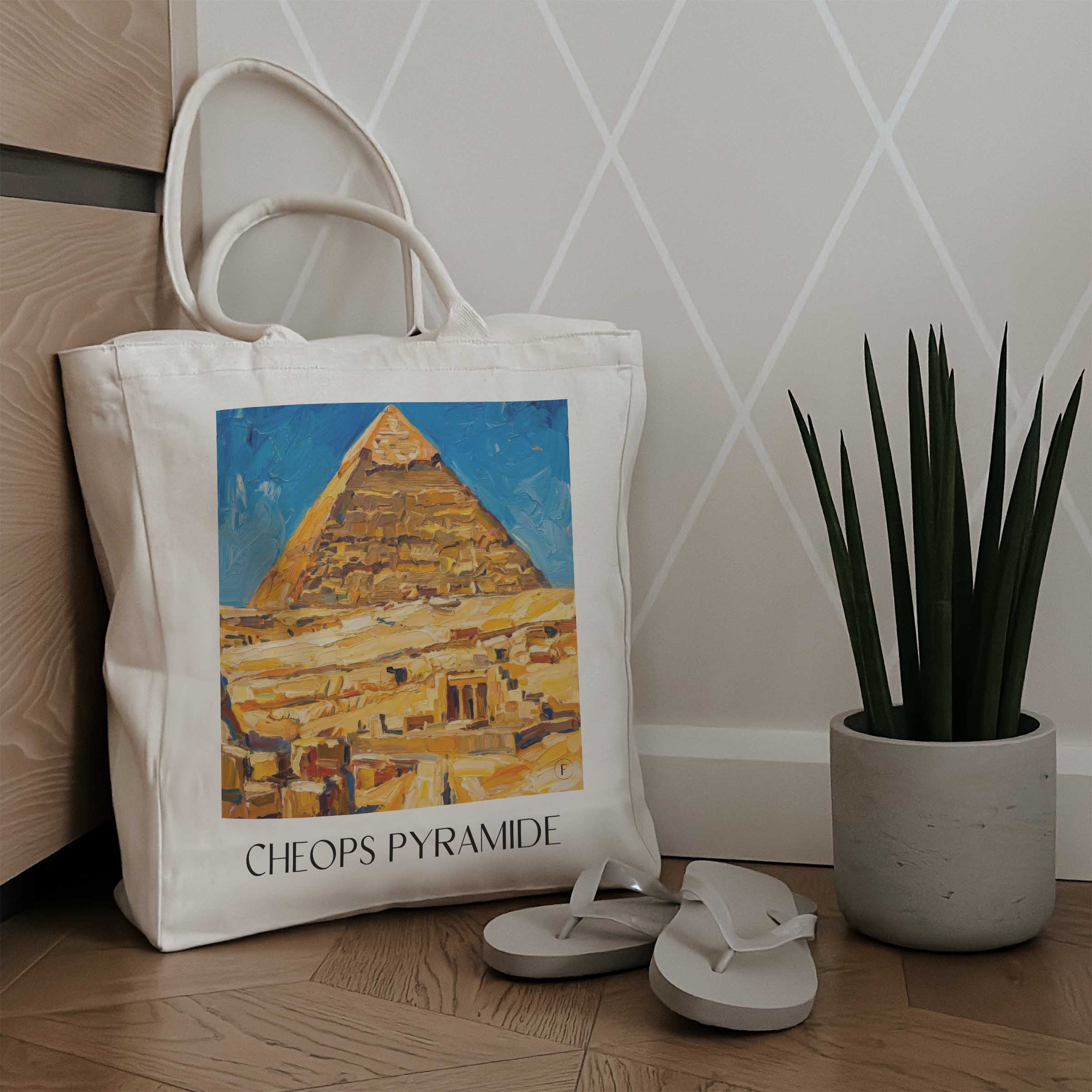 cheops-pyramide-ägypten-einkaufstasche-oil-painting-oelgemaelde