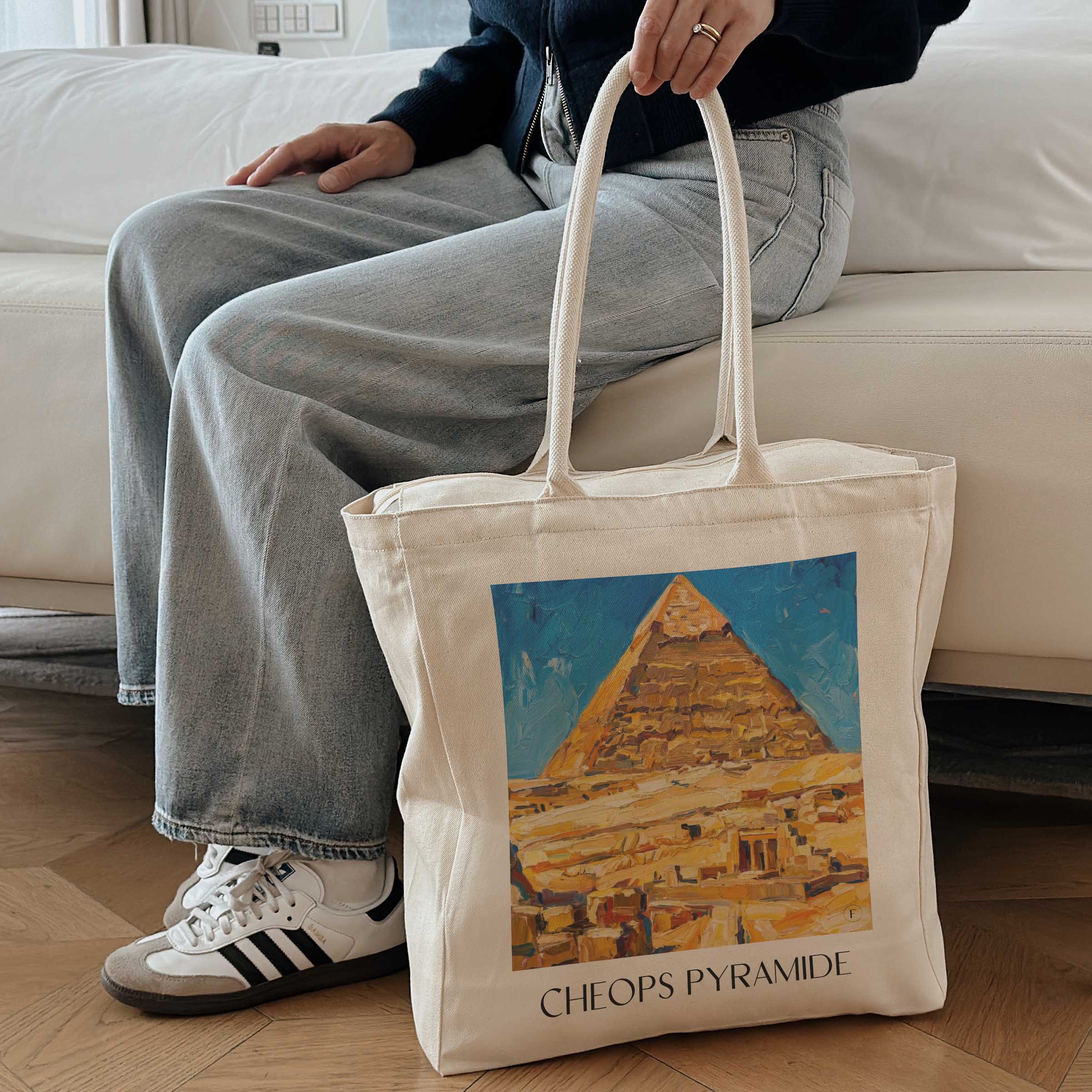 cheops-pyramide-ägypten-einkaufstasche-oil-painting-oelgemaelde
