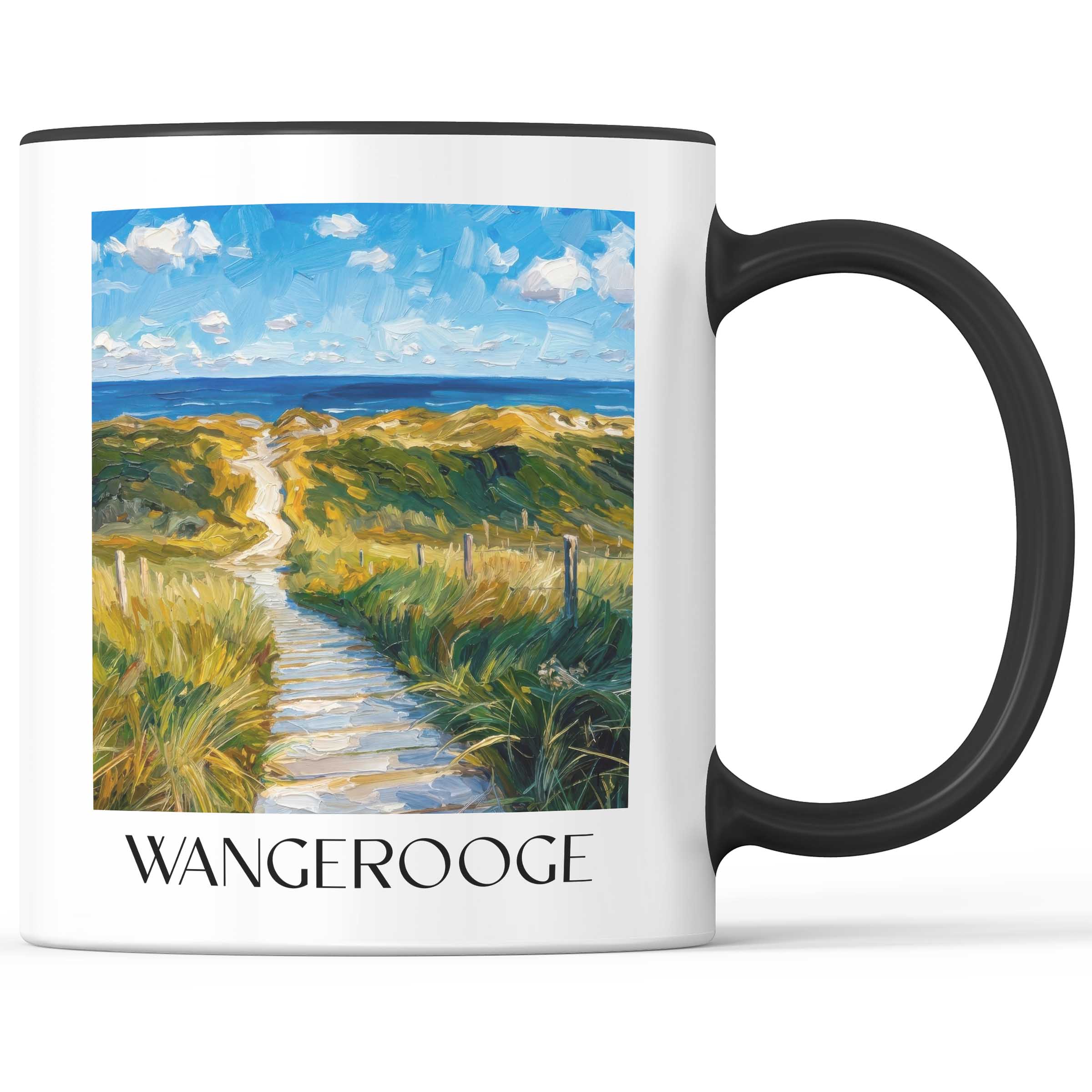 Wangerooge - Deutschland Becher - Kaffeetasse im Ölgemälde Stil