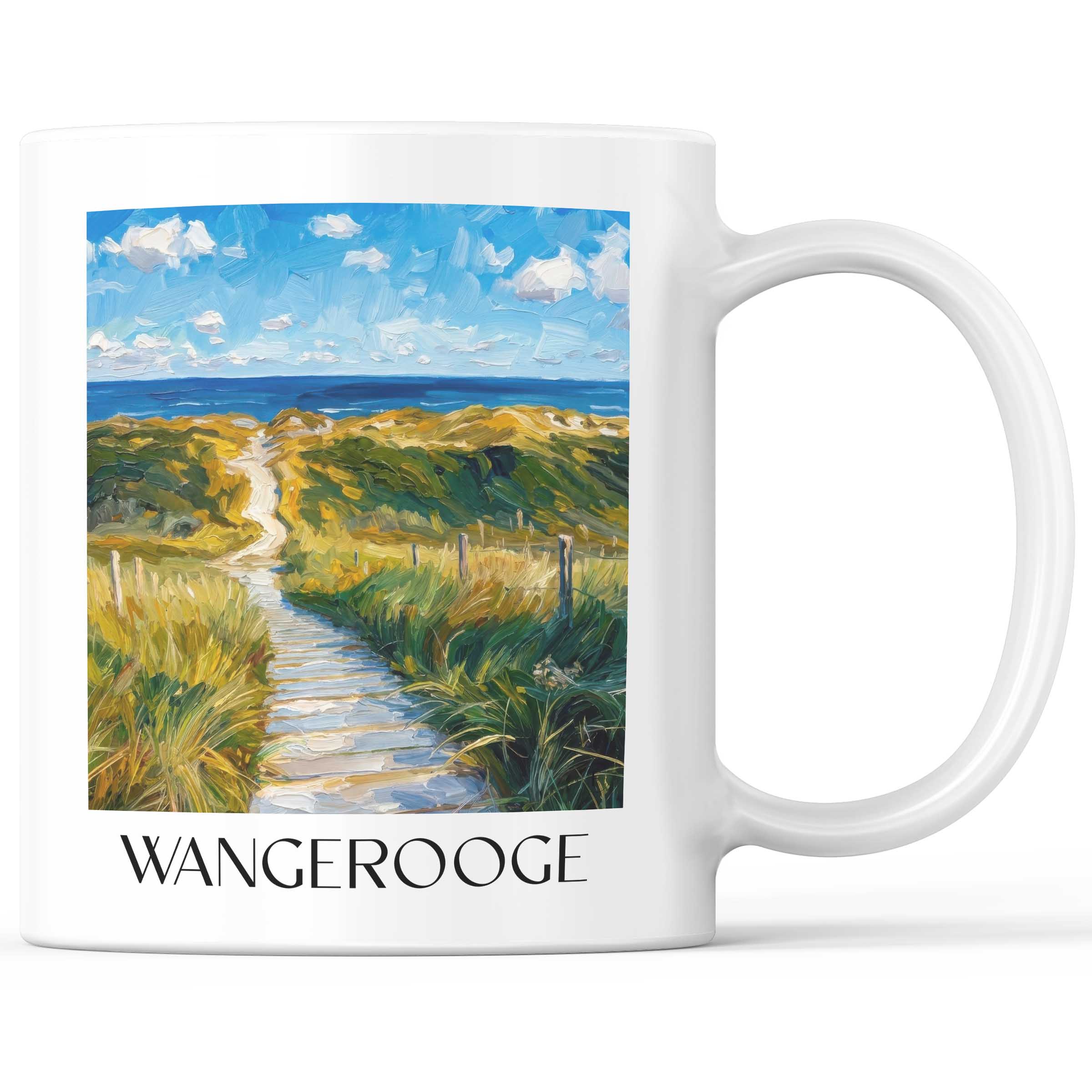Wangerooge - Deutschland Becher - Kaffeetasse im Ölgemälde Stil