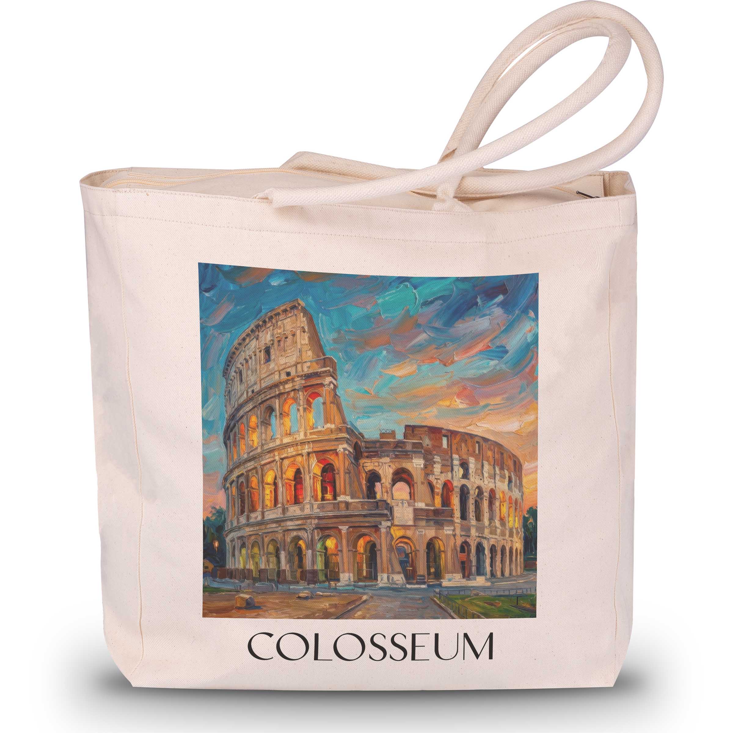 Kolosseum Shopping Tasche - Rom - Italien Tote Bag - Einkaufstasche im Ölgemälde Stil