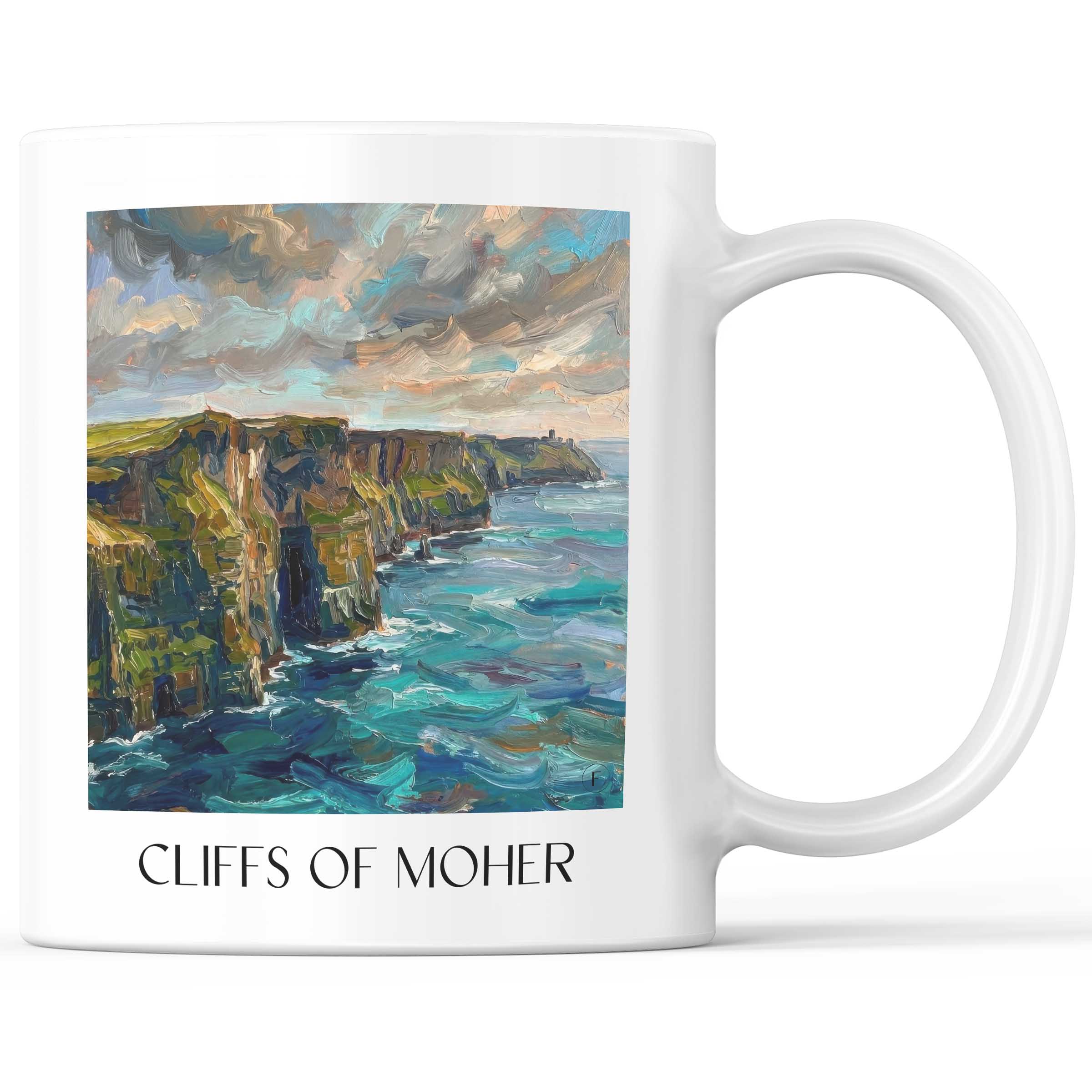 Cliffs of Moher Kaffeebecher - Irland - Irland Becher - Kaffeetasse im Ölgemälde Stil