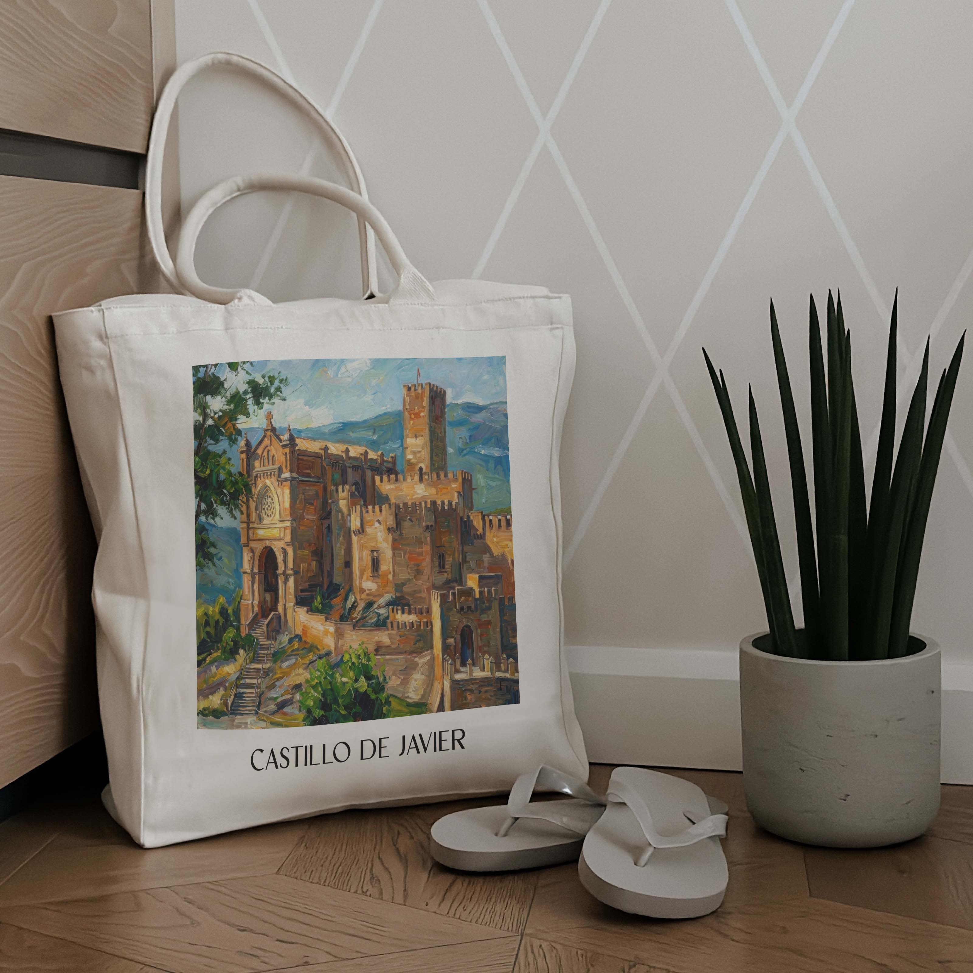 castillo-de-javier-spanien-spanien-einkaufstasche-oil-painting-oelgemaelde