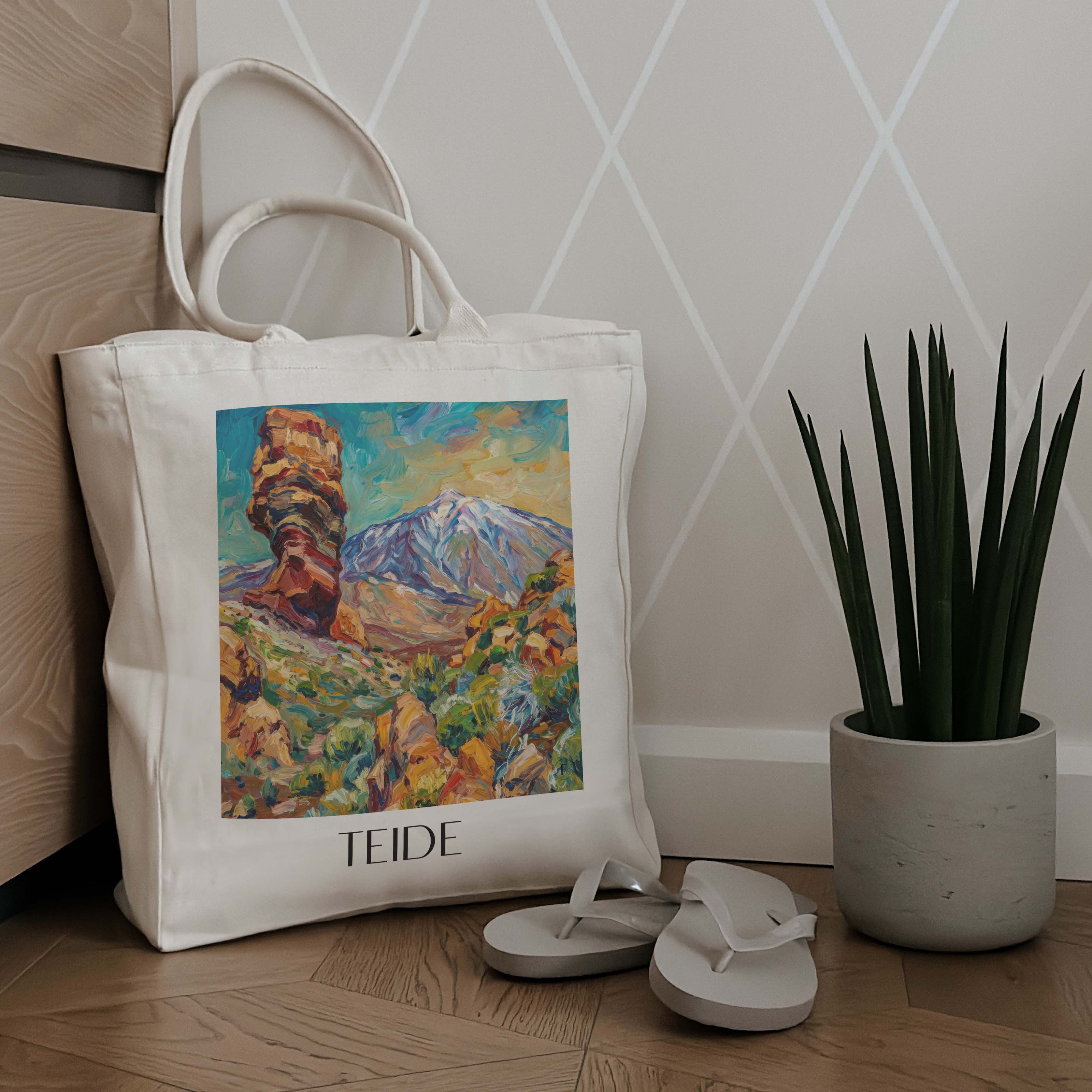 teide-teneriffa-spanien-einkaufstasche-oil-painting-oelgemaelde