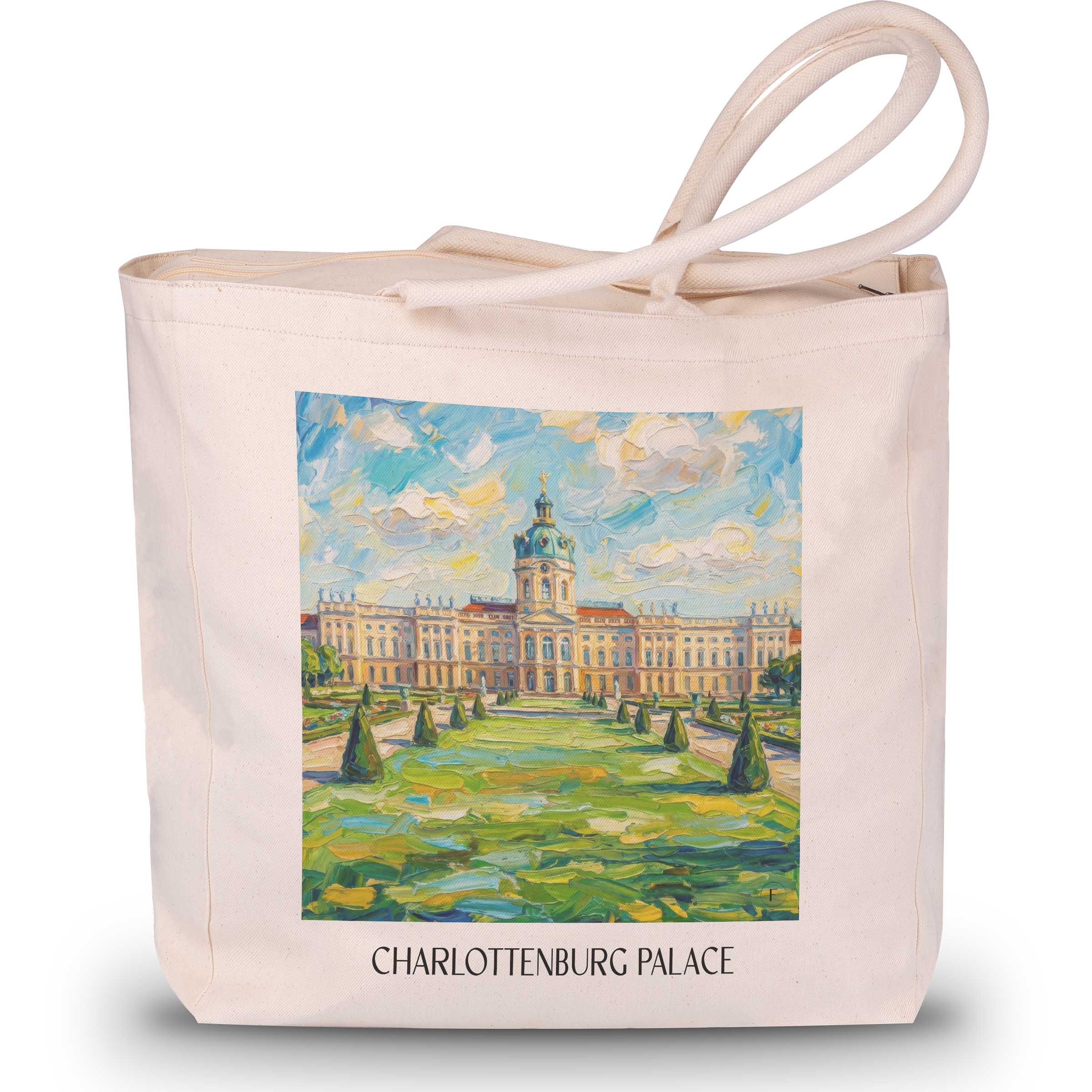 Schloss Charlottenburg Shopping Tasche - Berlin - Deutschland Tote Bag - Einkaufstasche im Ölgemälde Stil
