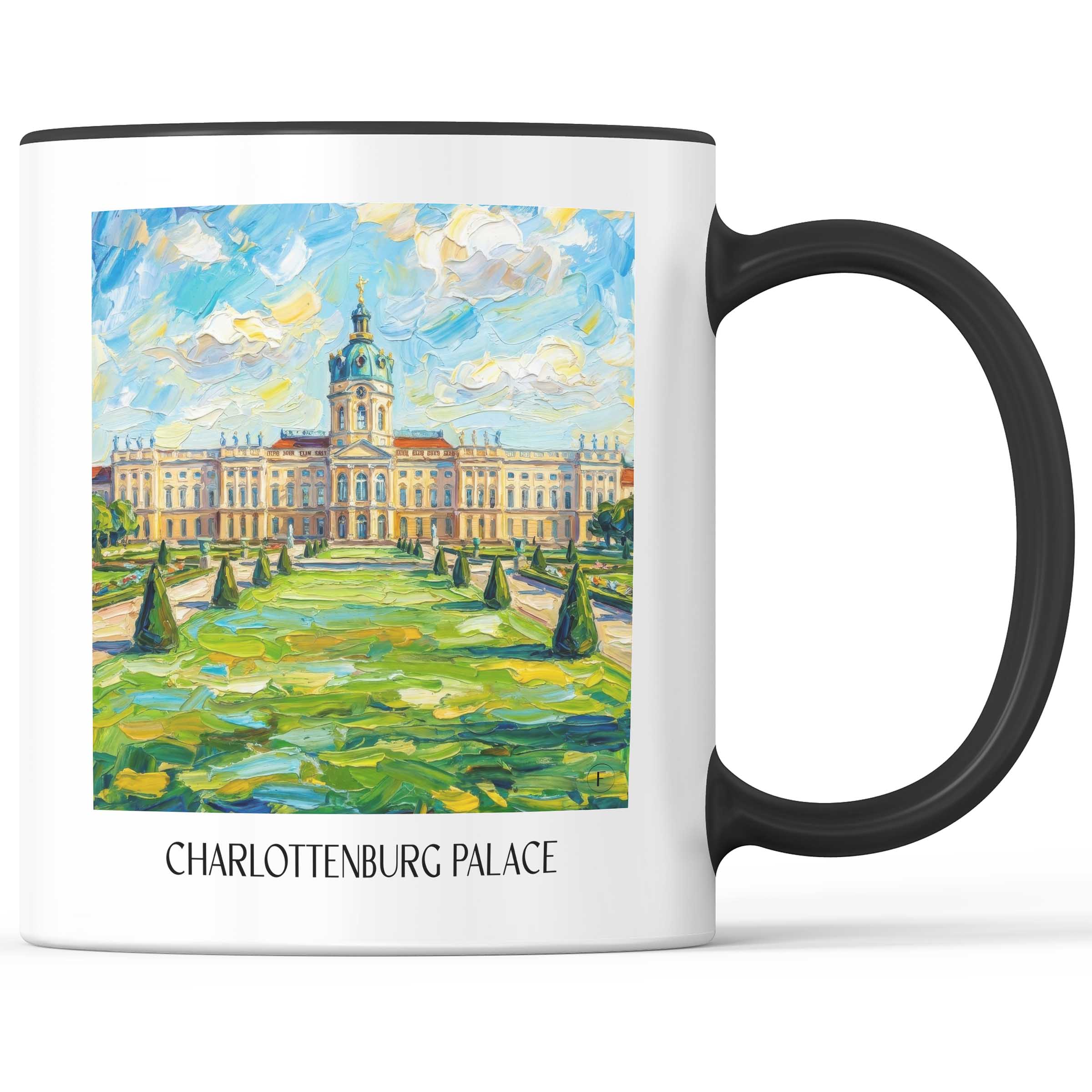 Schloss Charlottenburg Kaffeebecher - Berlin - Deutschland Becher - Kaffeetasse im Ölgemälde Stil