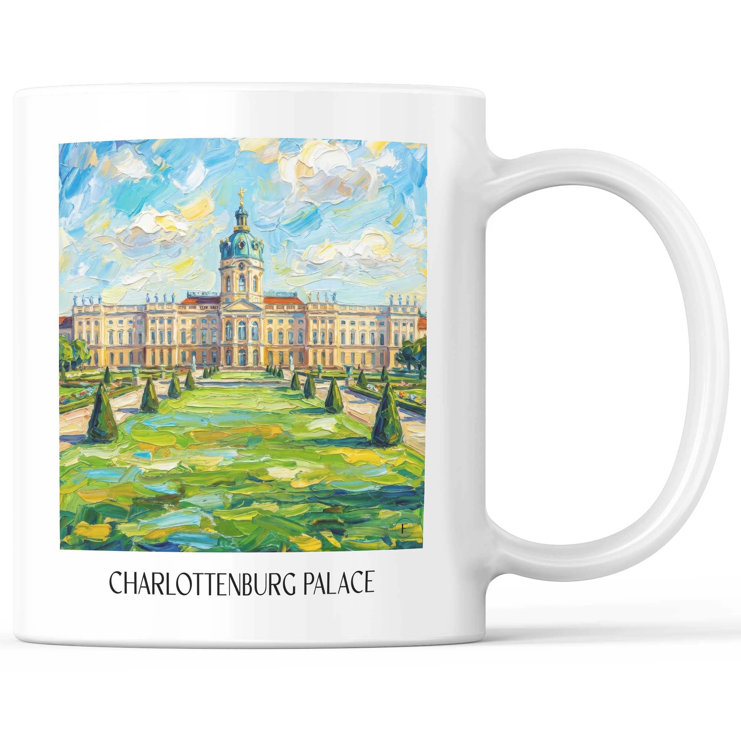 Schloss Charlottenburg Kaffeebecher - Berlin - Deutschland Becher - Kaffeetasse im Ölgemälde Stil
