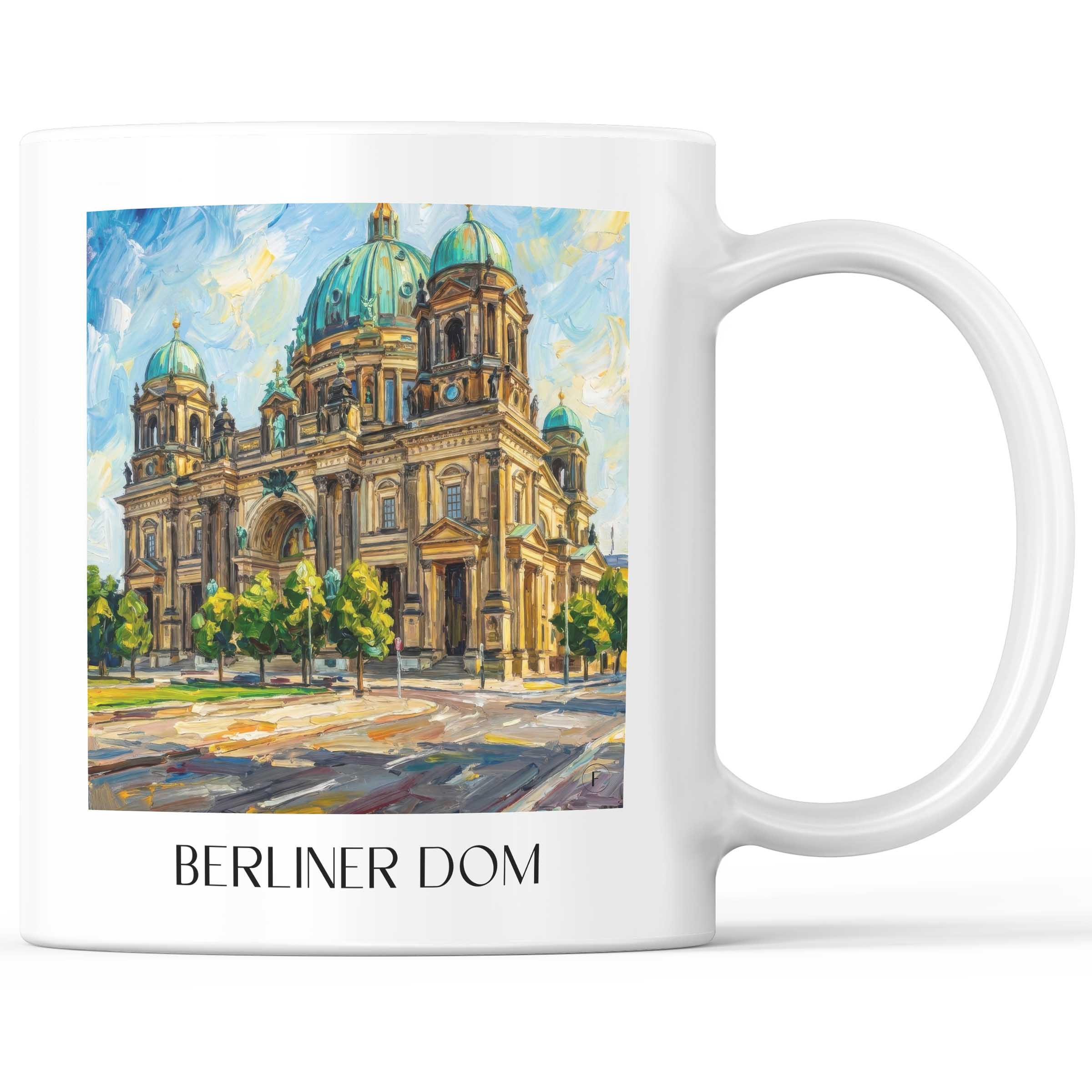 Berliner Dom Kaffeebecher - Berlin - Deutschland Becher - Kaffeetasse im Ölgemälde Stil