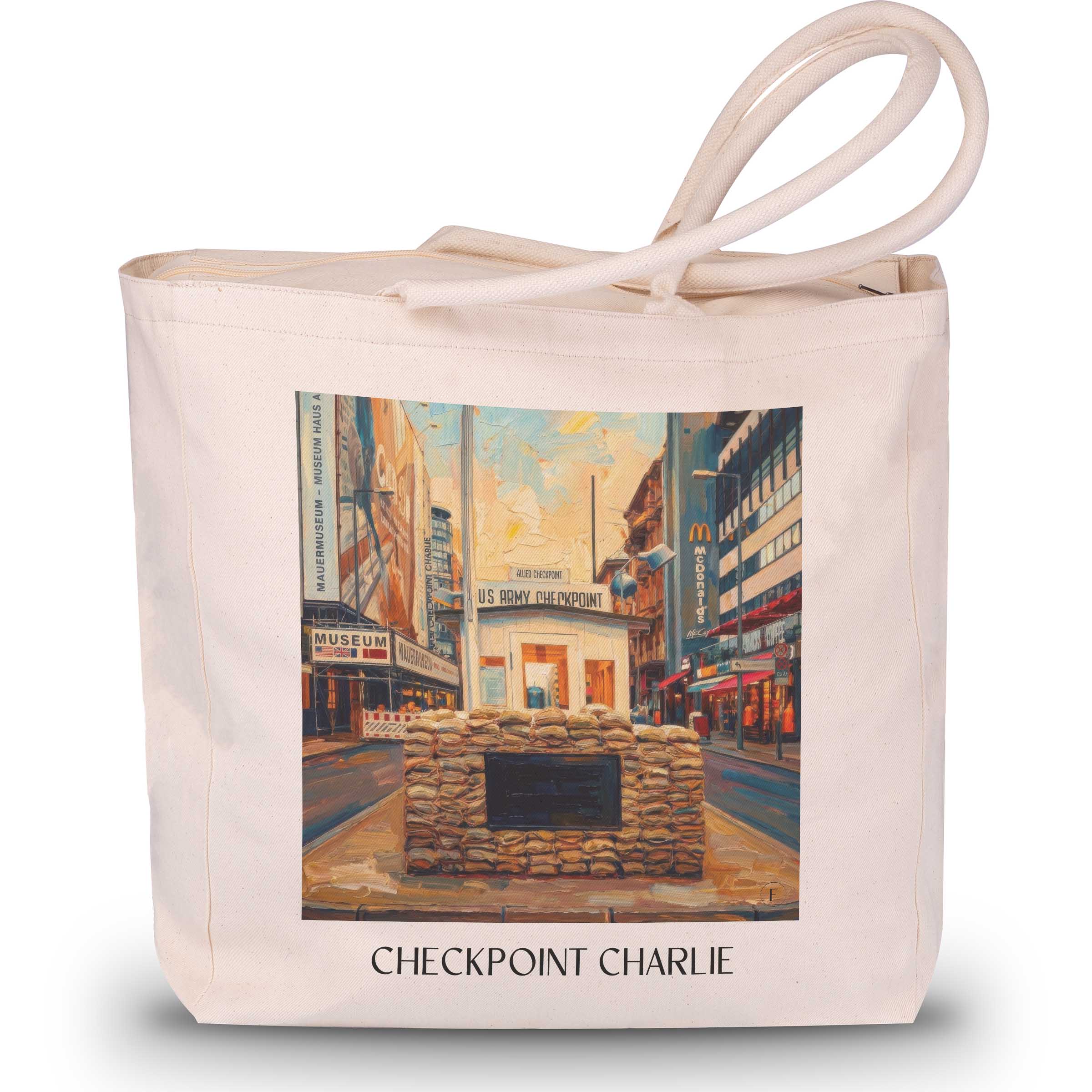 checkpoint-charlie-berlin-deutschland-einkaufstasche-oil-painting-oelgemaelde