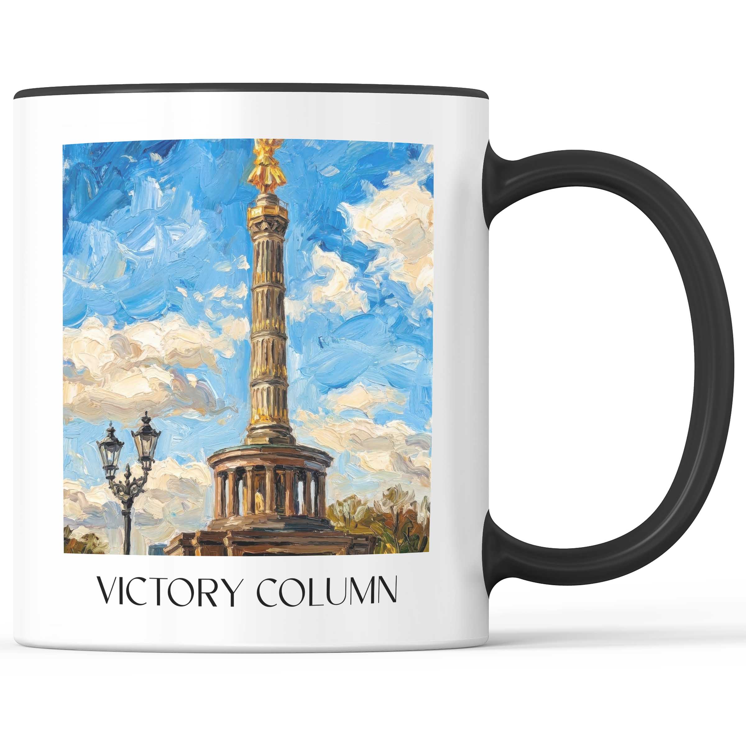 Siegessäule Kaffeebecher - Berlin - Deutschland Becher - Kaffeetasse im Ölgemälde Stil