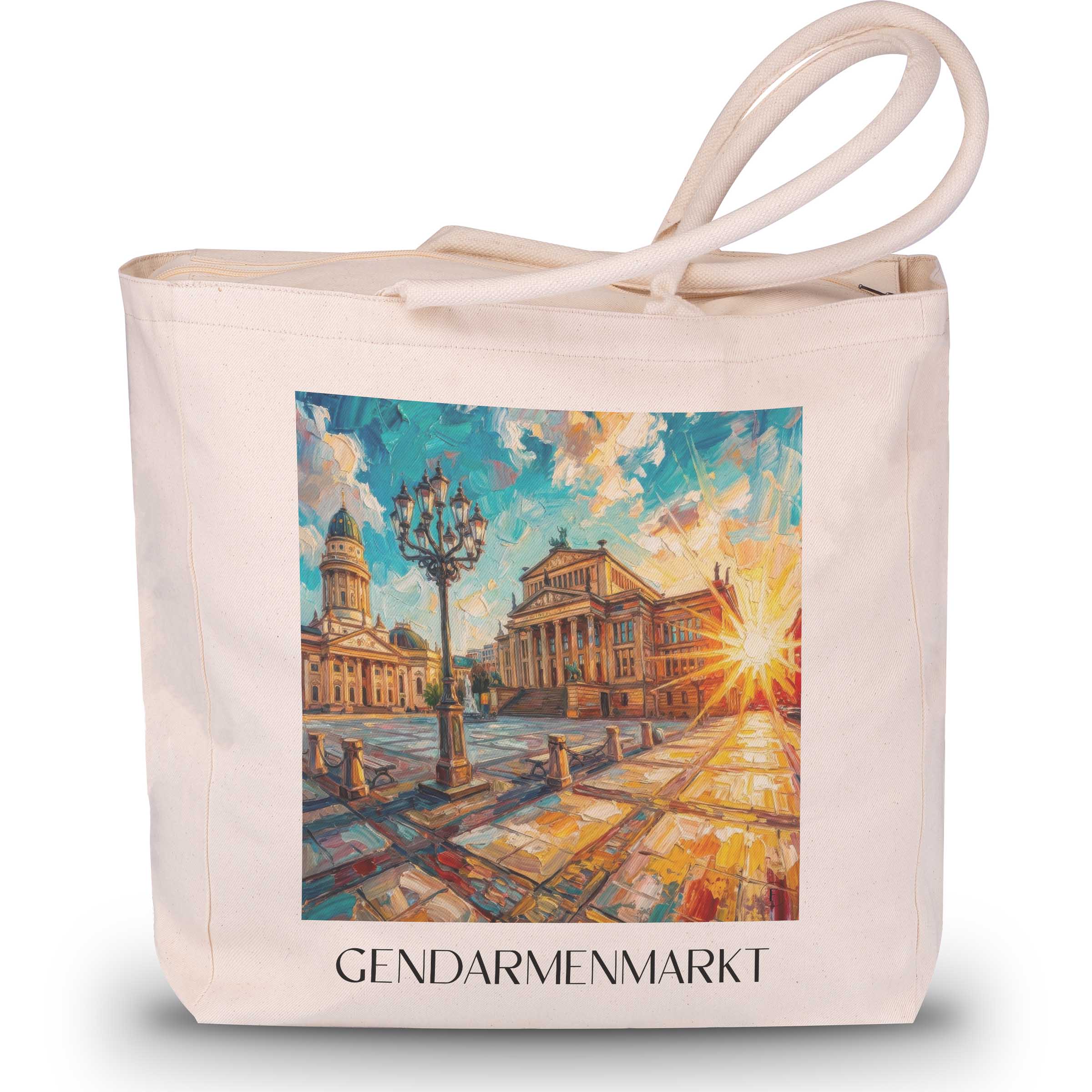 Gendarmenmarkt Shopping Tasche - Berlin - Deutschland Tote Bag - Einkaufstasche im Ölgemälde Stil